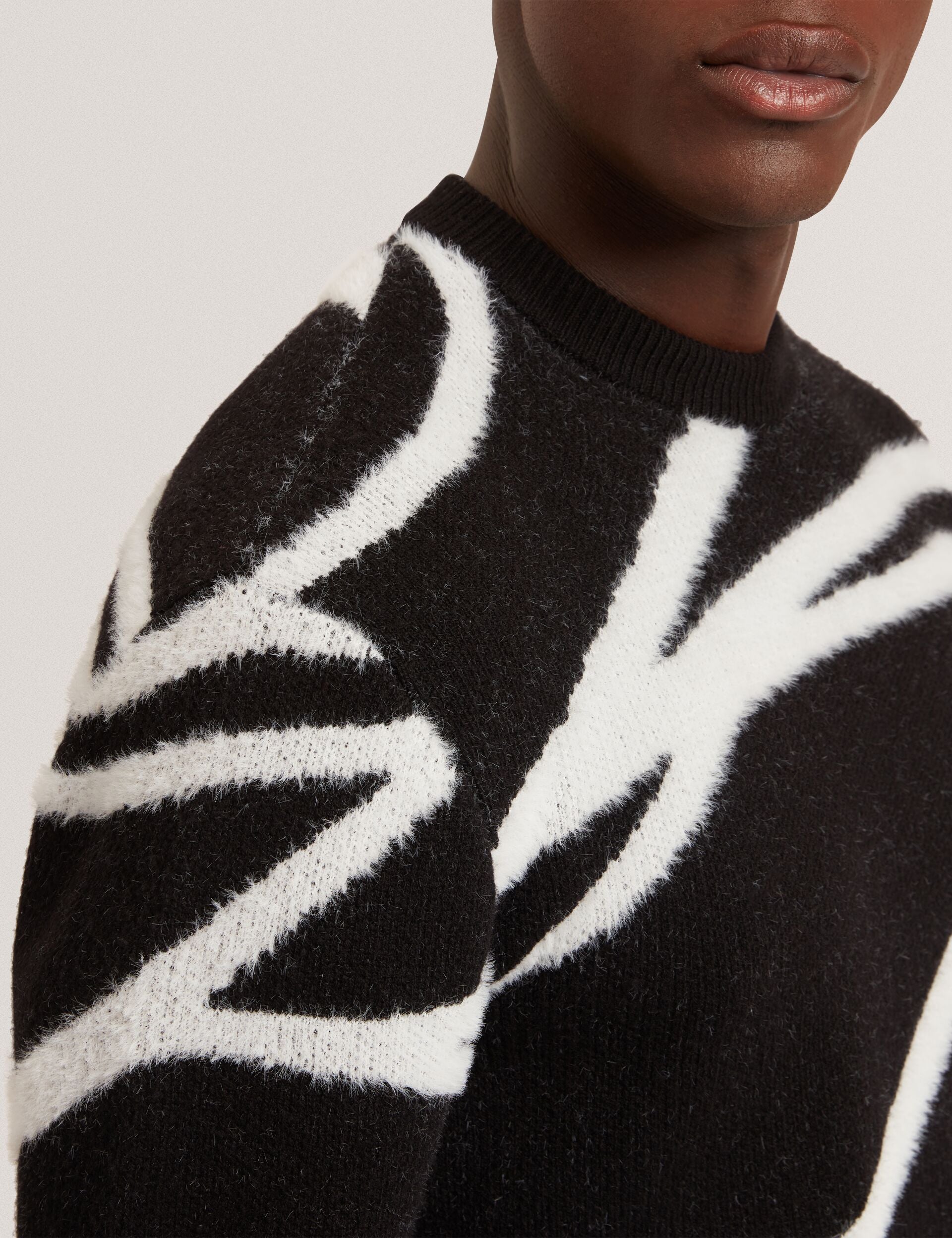 Ted Baker Oldrich Logo Graphic Brushed Wool Jumper