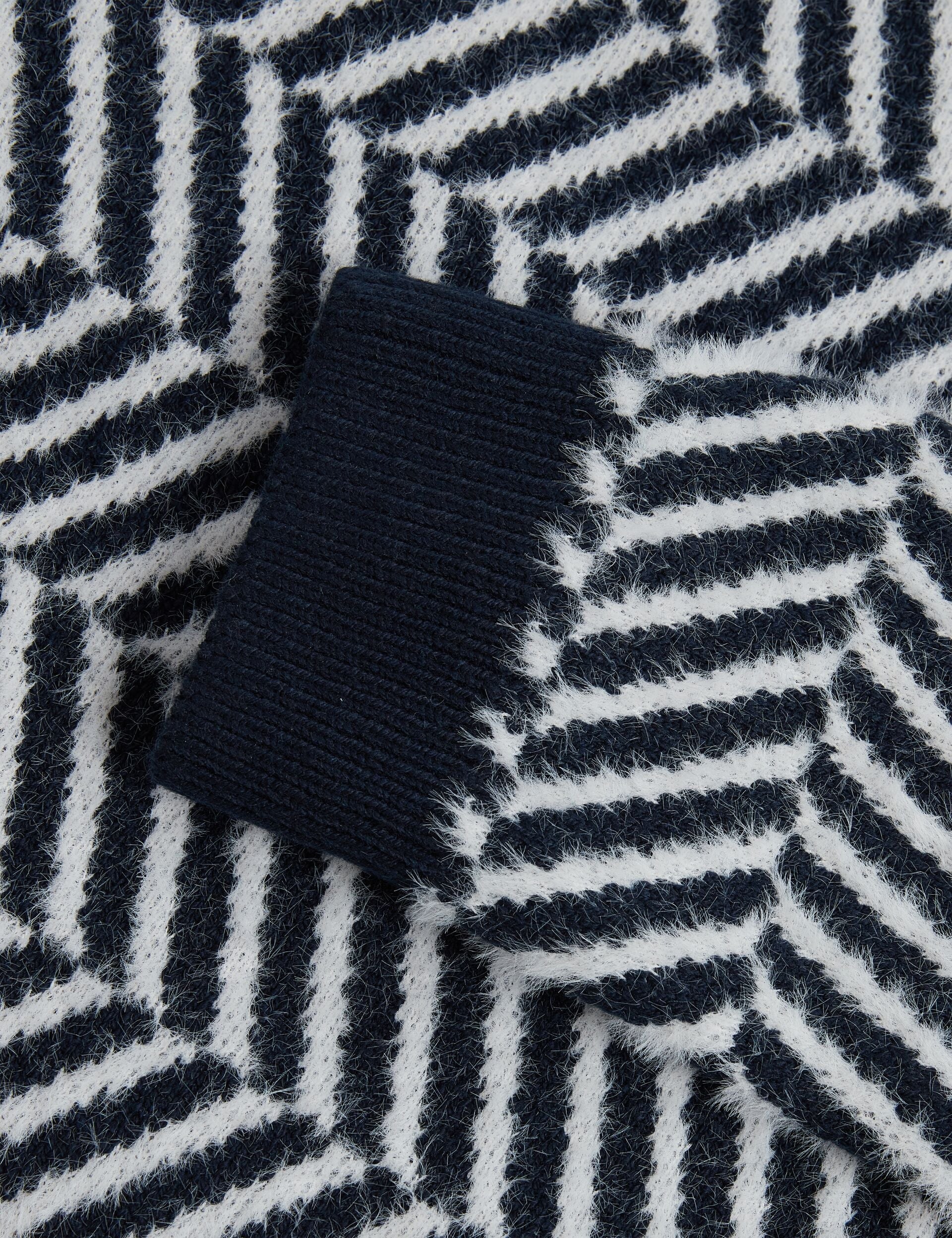 Ted Baker Sergej Zig Zag Print Wool Blend Jumper