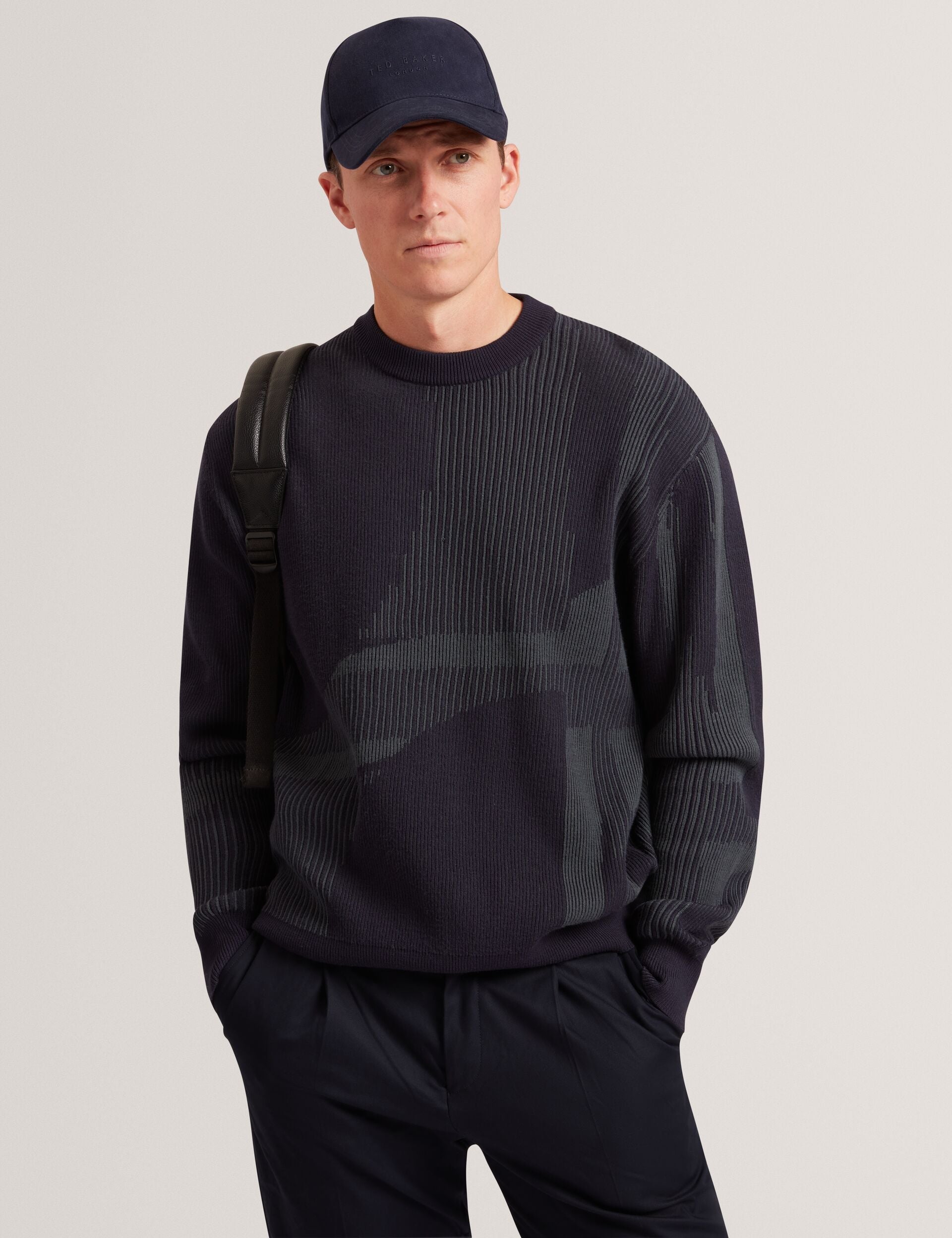 Ted Baker Wilan Abstract Graphic Ribbed Knit Jumper