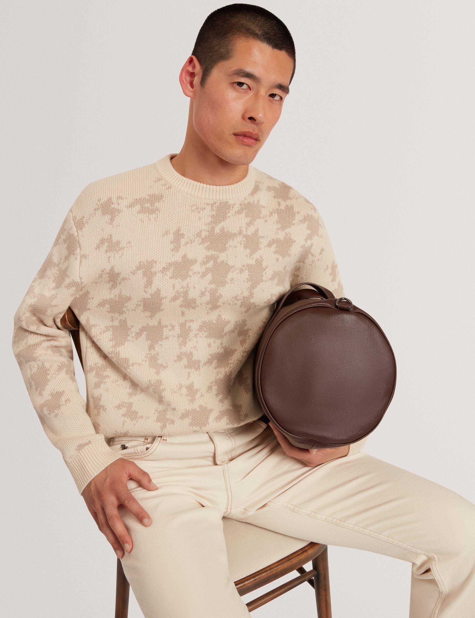 Ted Baker Zendayd Houndstooth Print Chunky Knit Jumper