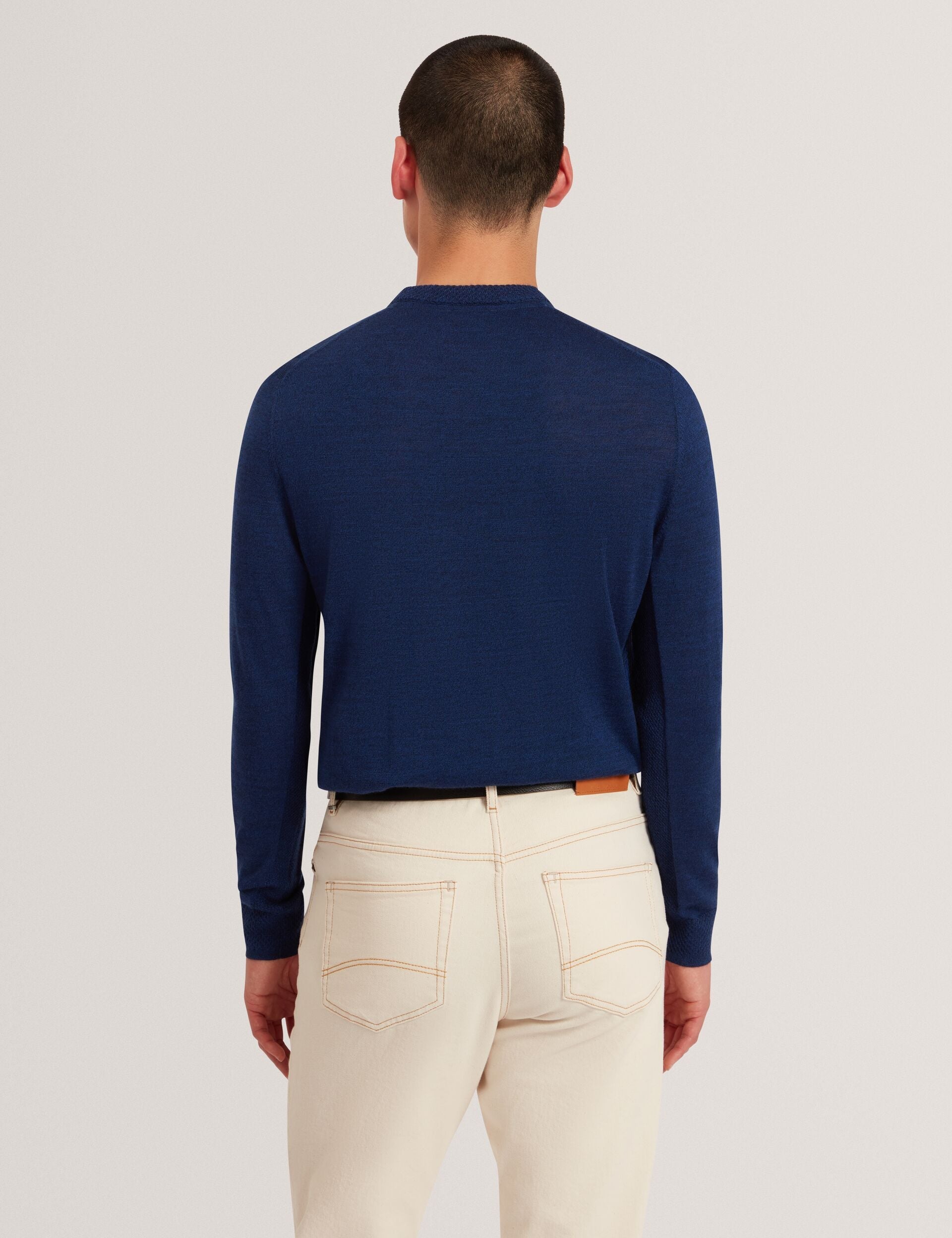 Ted Baker Laurnce Branded Merino Wool Crew Neck Jumper