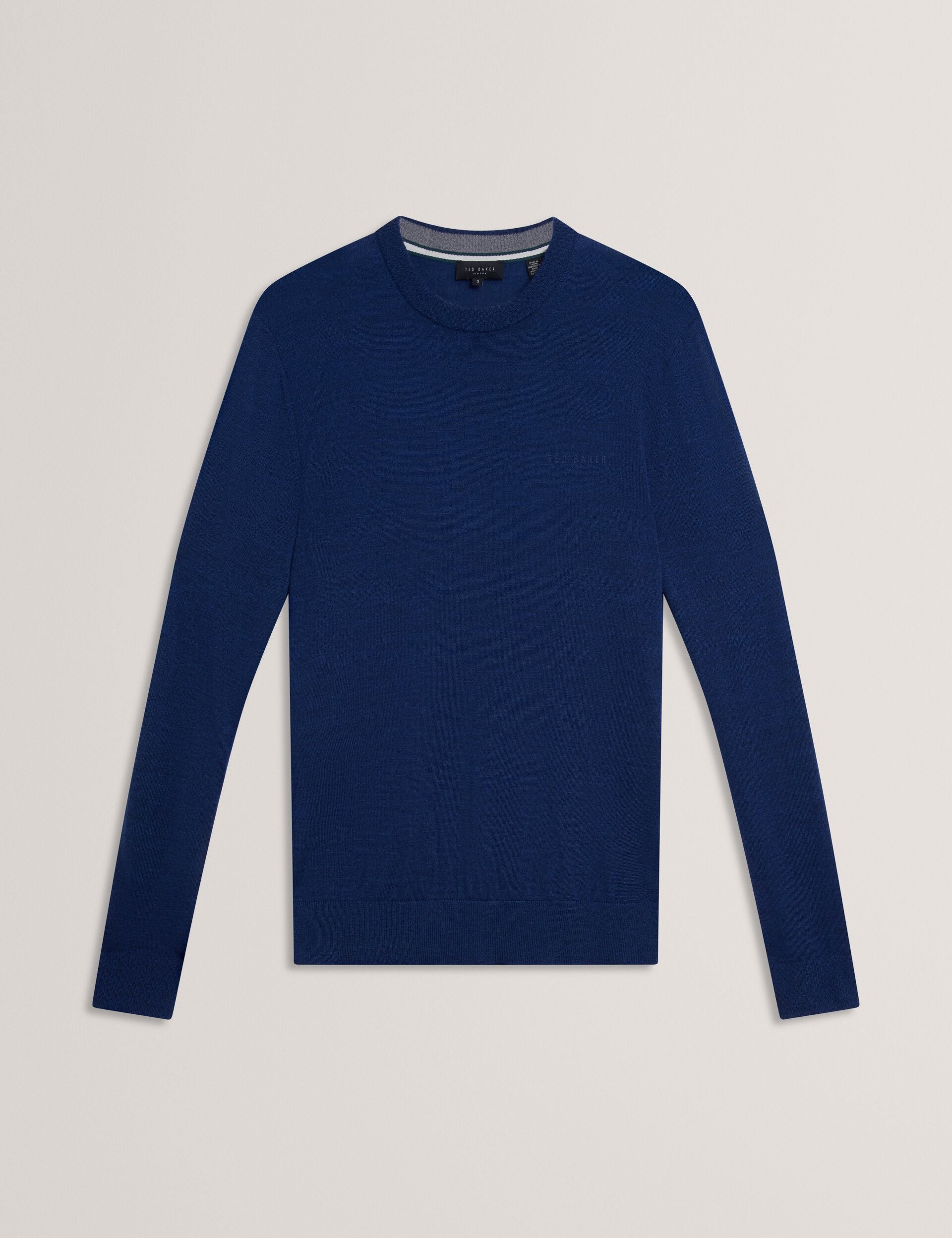 Ted Baker Laurnce Branded Merino Wool Crew Neck Jumper