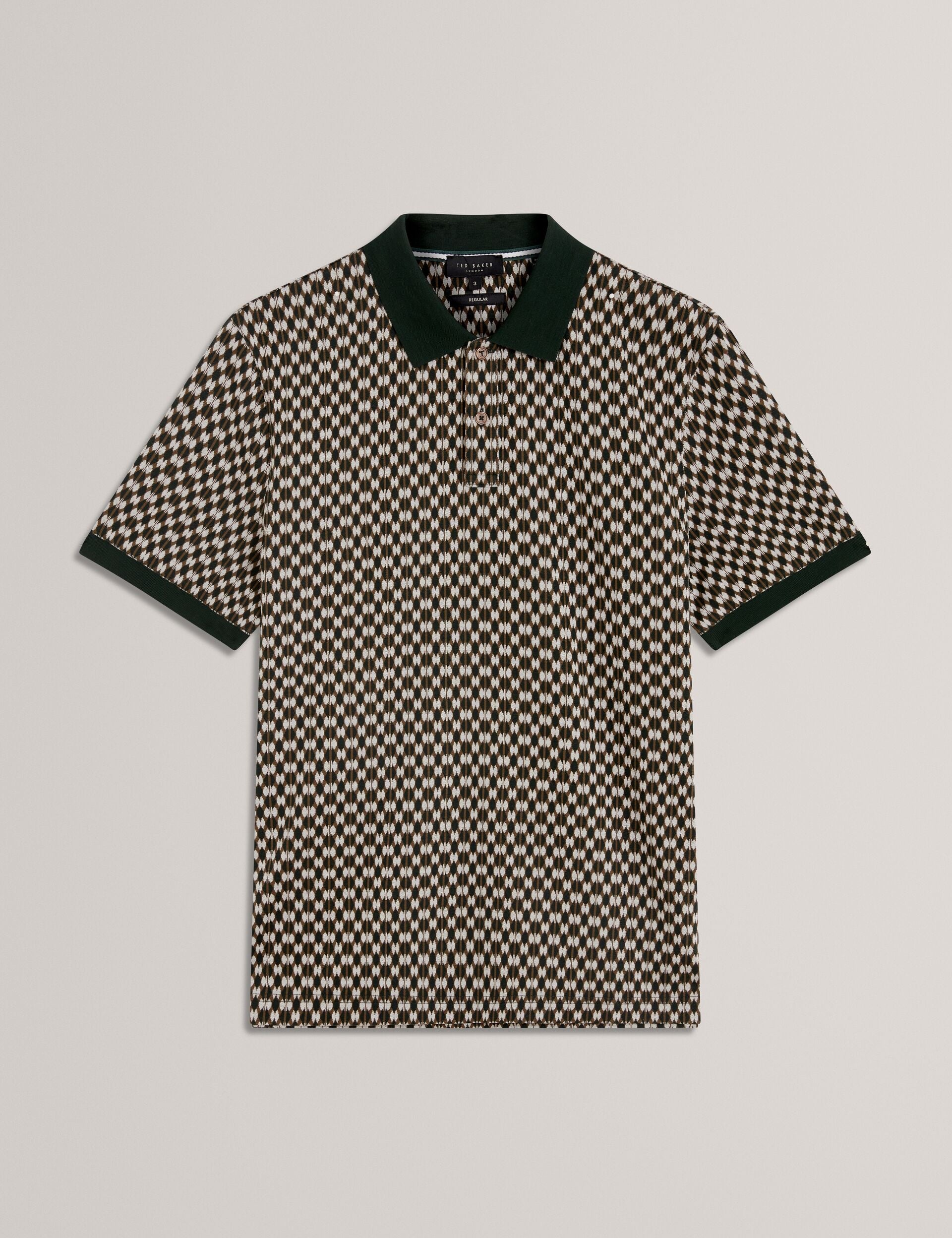 Ted Baker Ernist Mini Argyle Jacquard Knit Polo Shirt