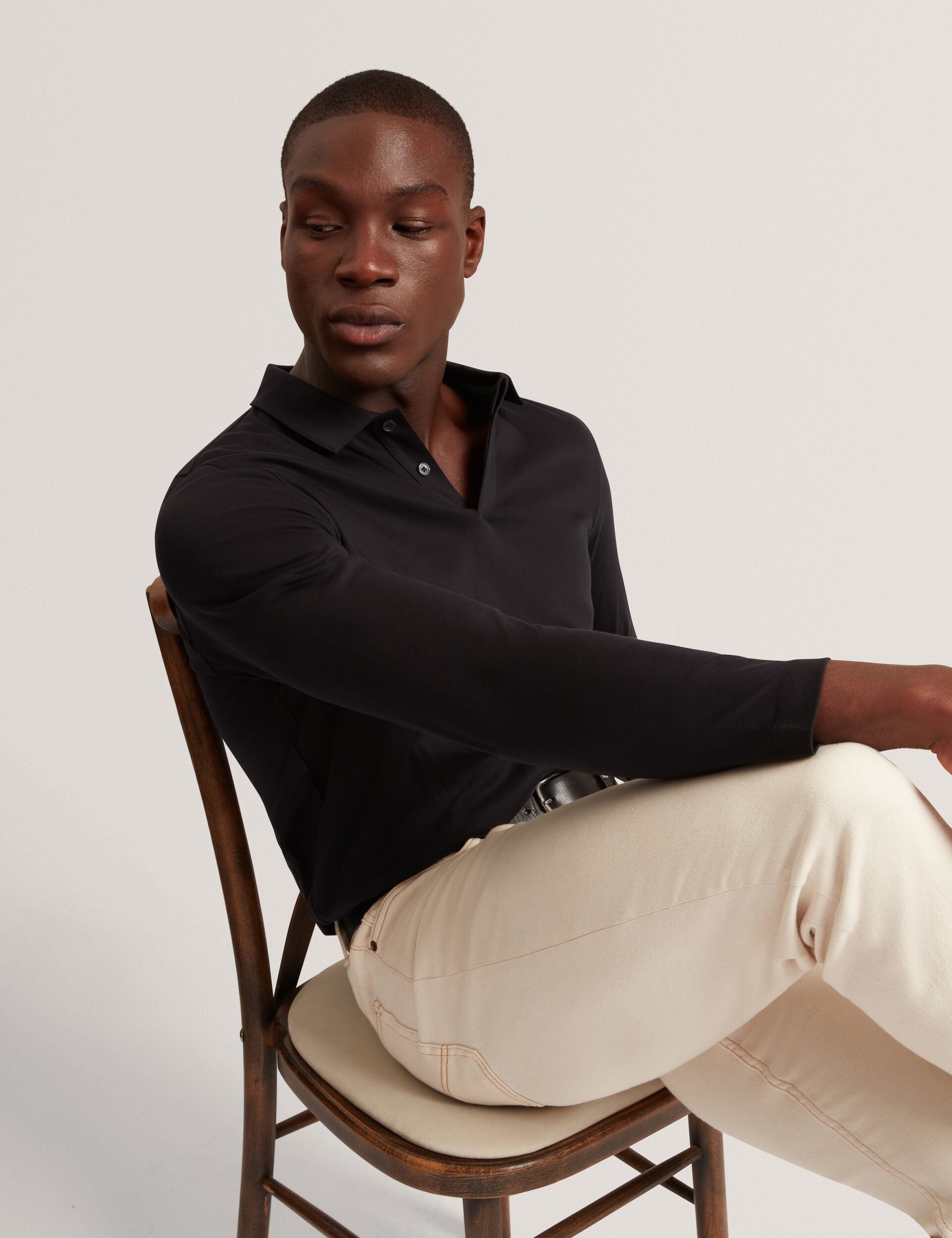 Ted Baker Ignac Soft Touch Jersey Long Sleeve Polo