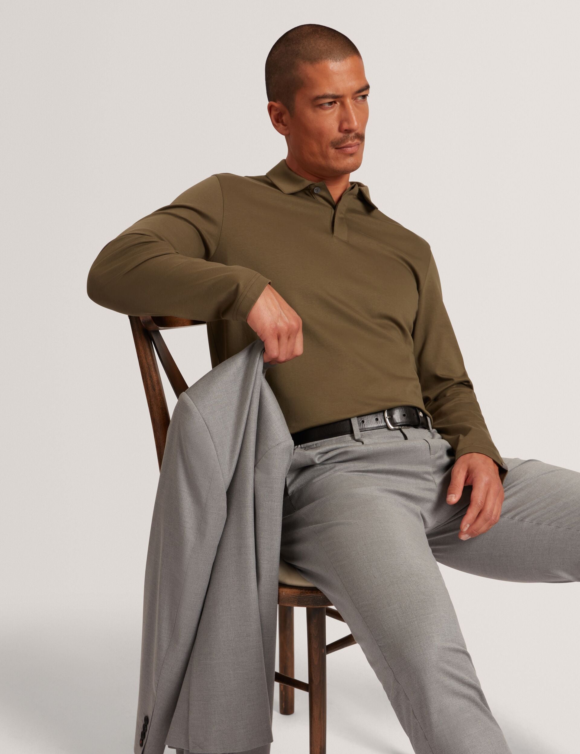 Ted Baker Ignac Soft Touch Jersey Long Sleeve Polo