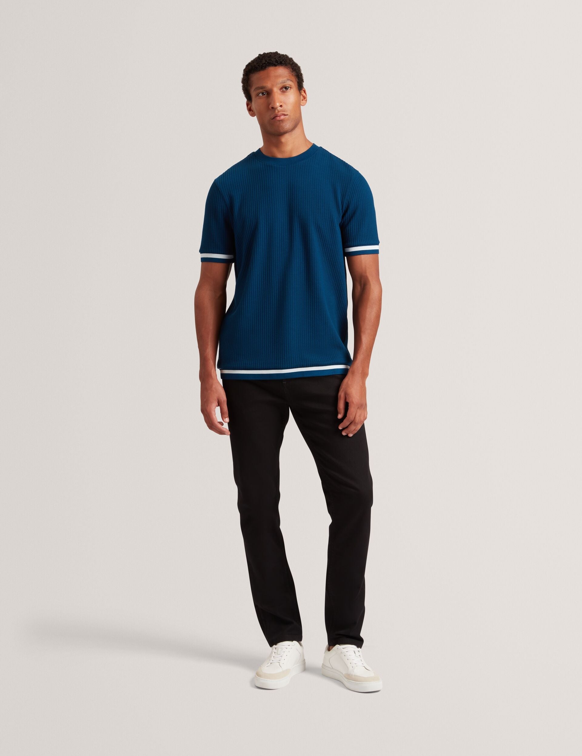 Ted Baker Ivanan Texture Rib Knit Short Sleeve Tshirt
