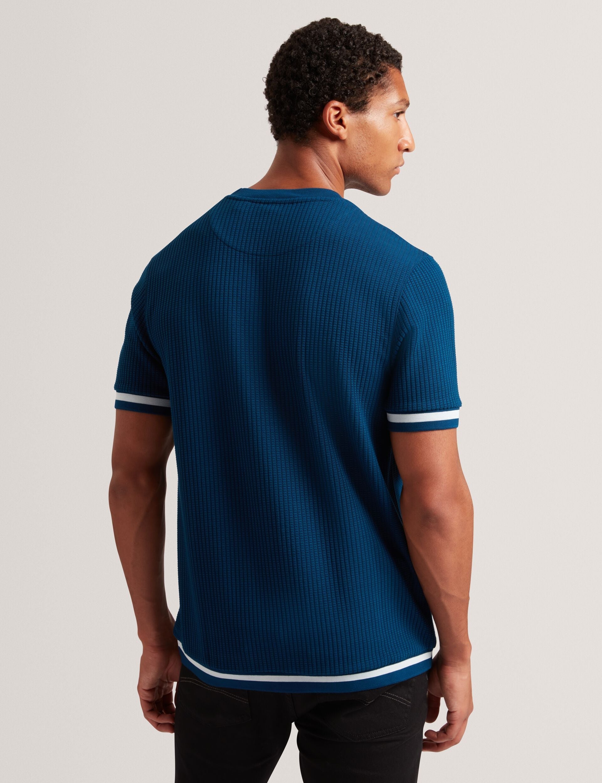 Ted Baker Ivanan Texture Rib Knit Short Sleeve Tshirt