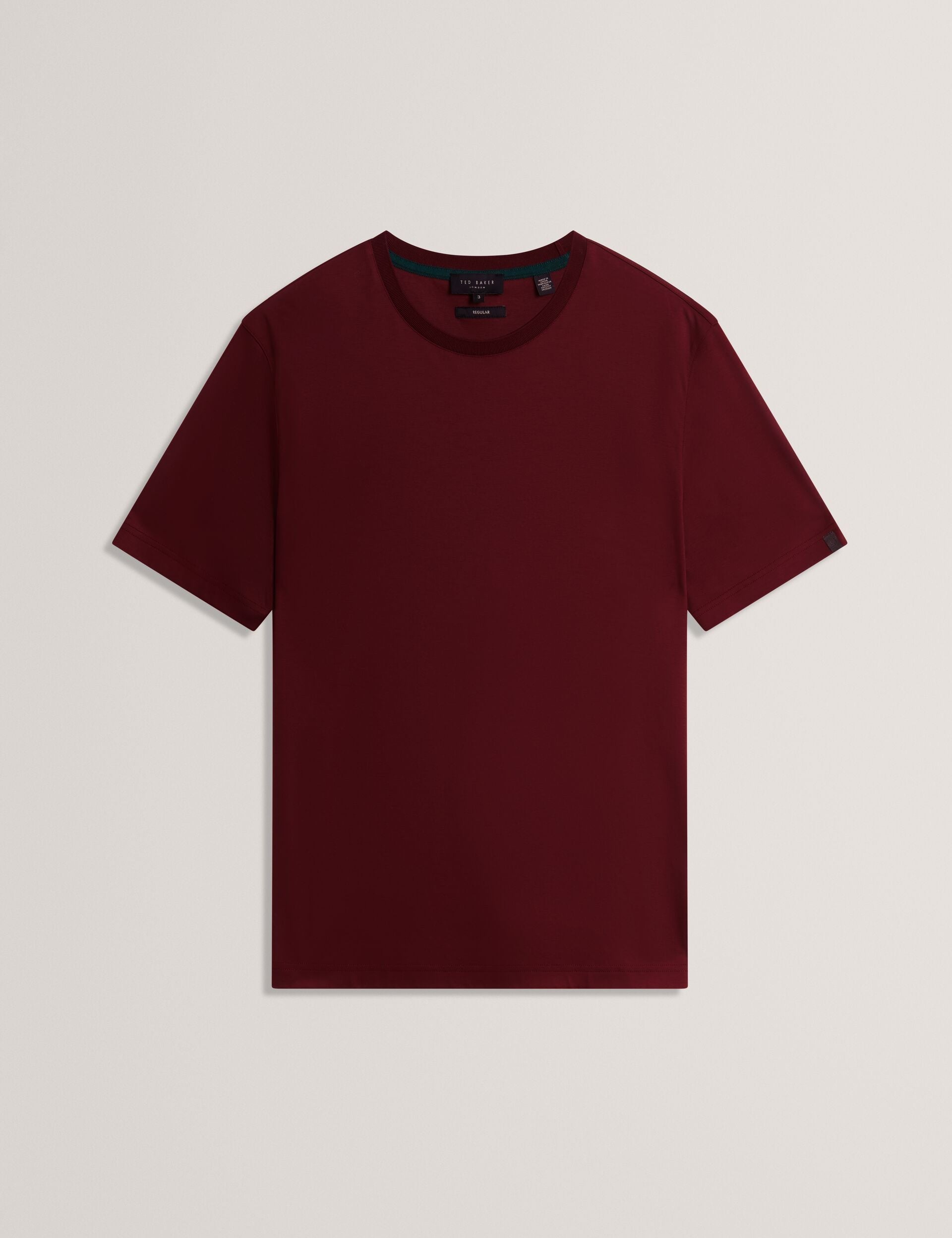 Ted Baker Konrrad Soft Touch Crew Neck Tshirt In Maroon
