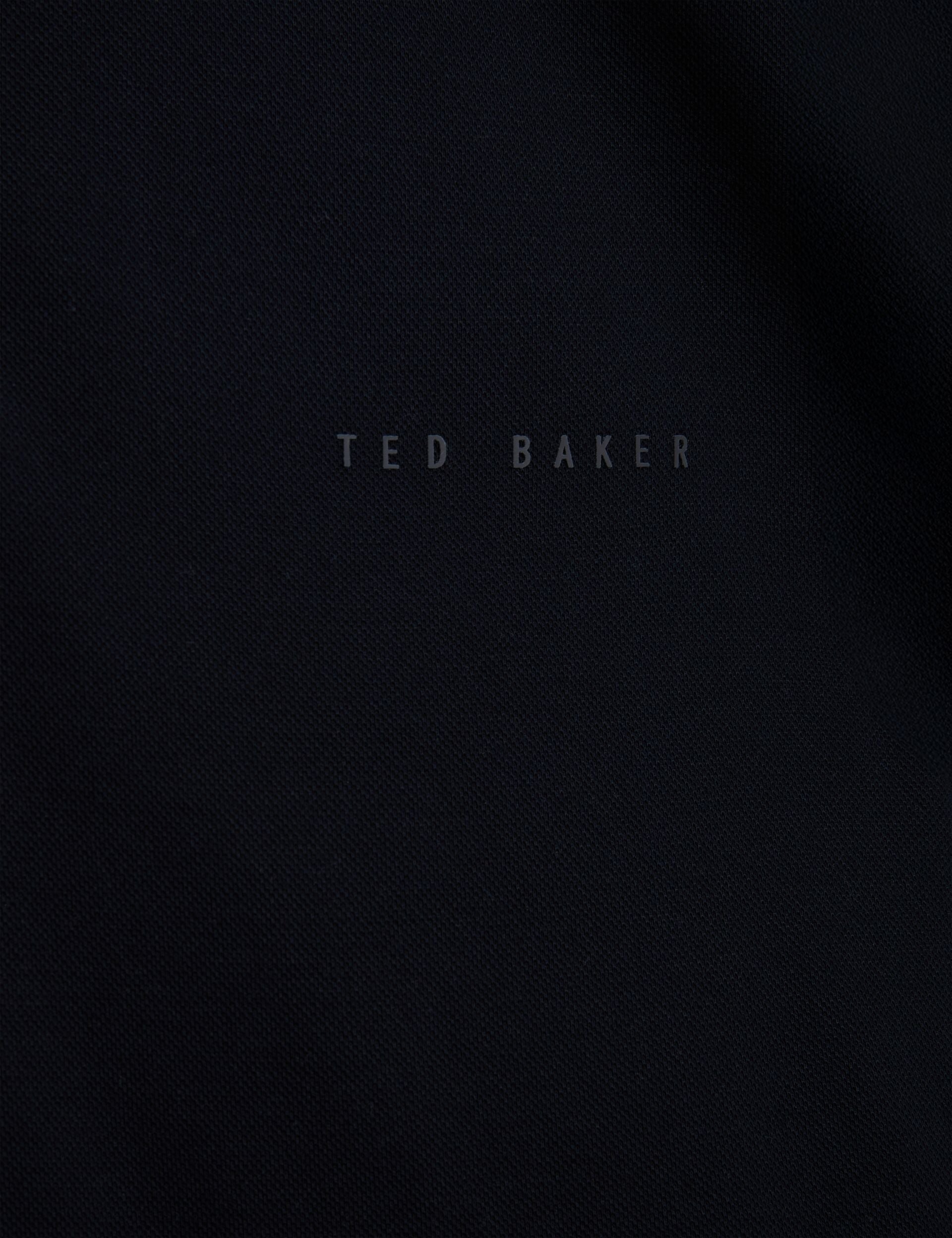 Ted Baker Woan Honeycomb Trim Pique Long Sleeve Polo