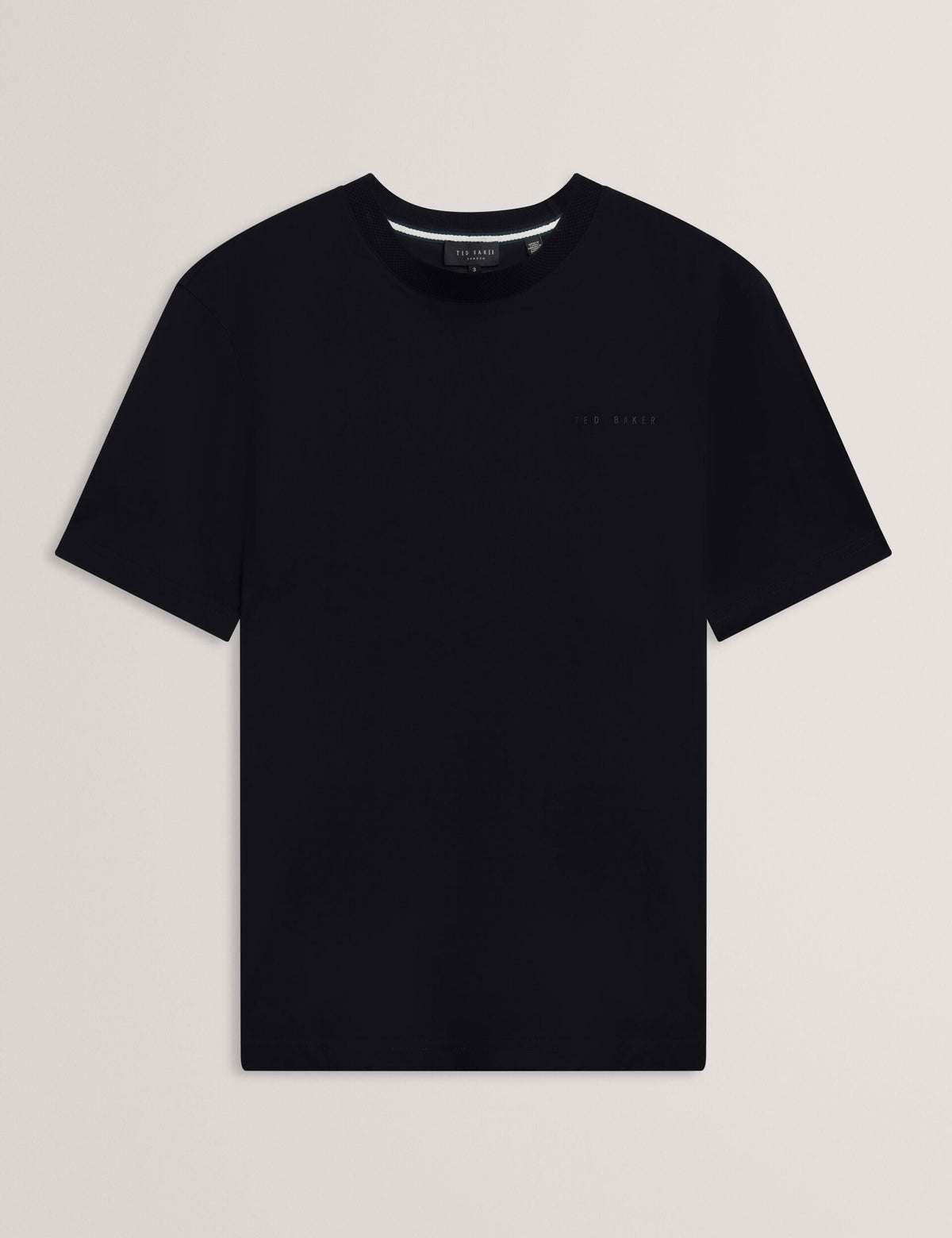 Ted Baker Lierts Textured Neckline Branded Tshirt
