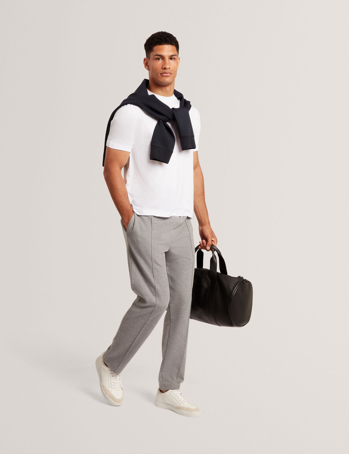 Ted Baker Lierts Textured Neckline Branded Tshirt