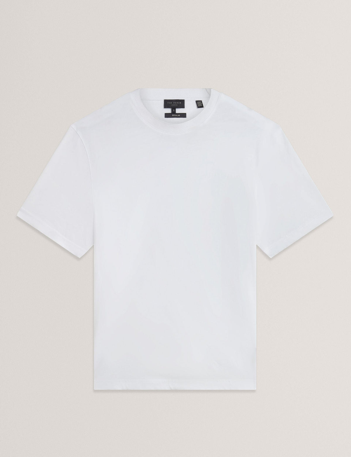 Ted Baker Lierts Textured Neckline Branded Tshirt