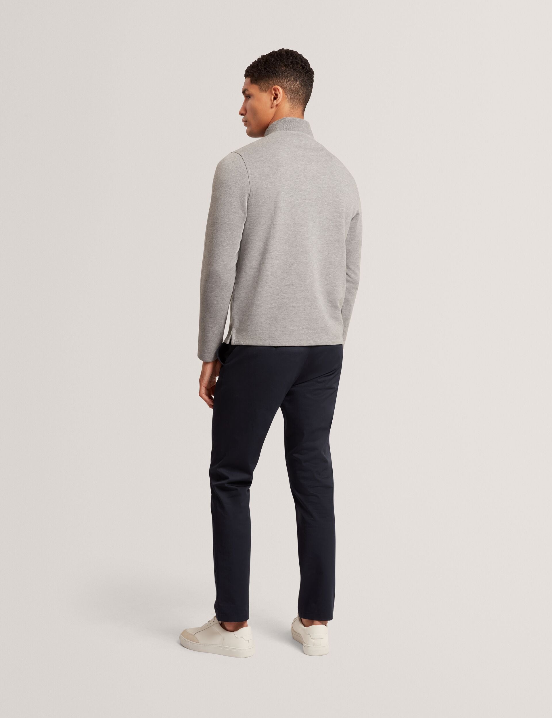 Ted Baker Crabtre Stretch Cotton Zip Neck Sweatshirt