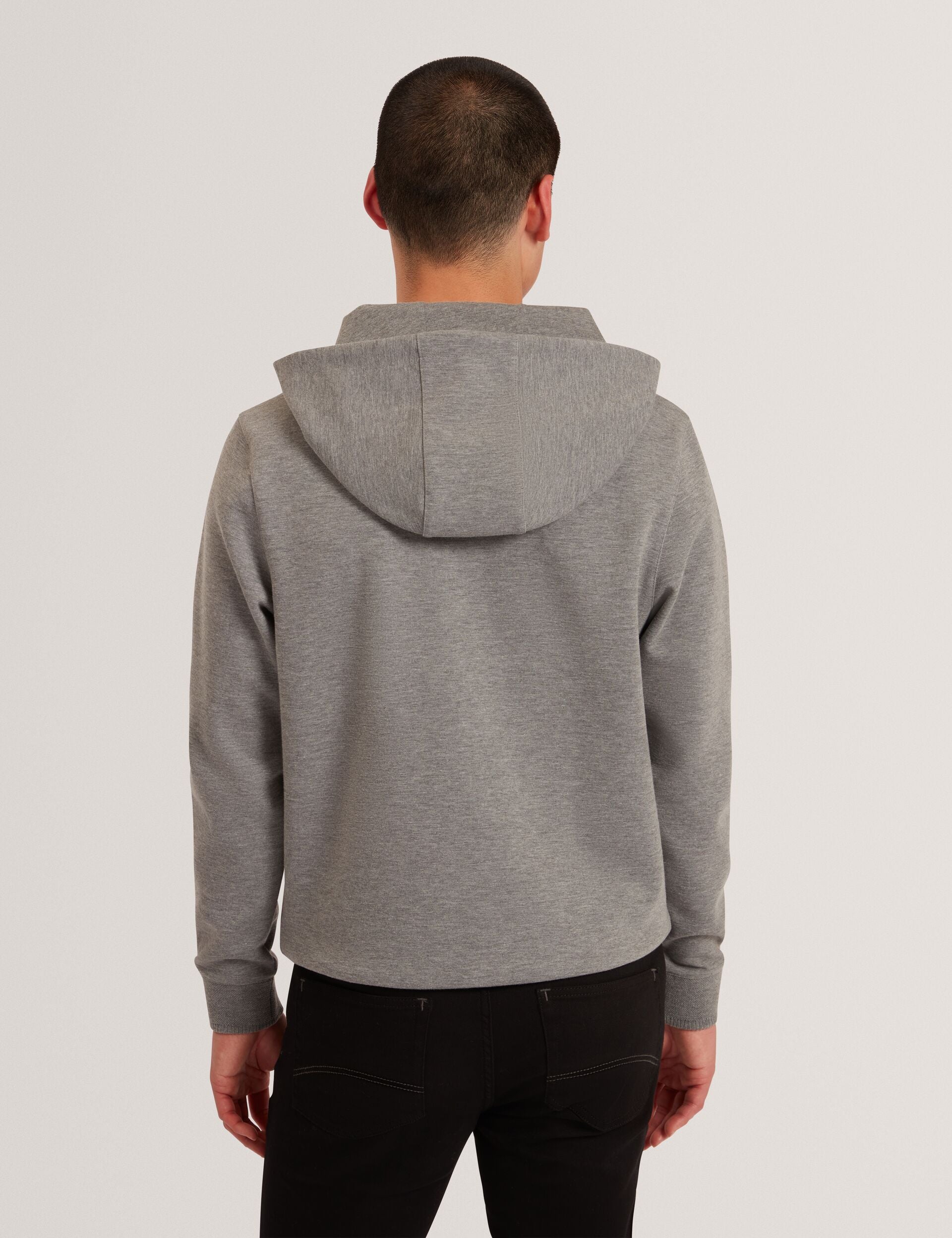 Ted Baker Boids Honeycomb Trim Stretch Cotton Hoodie