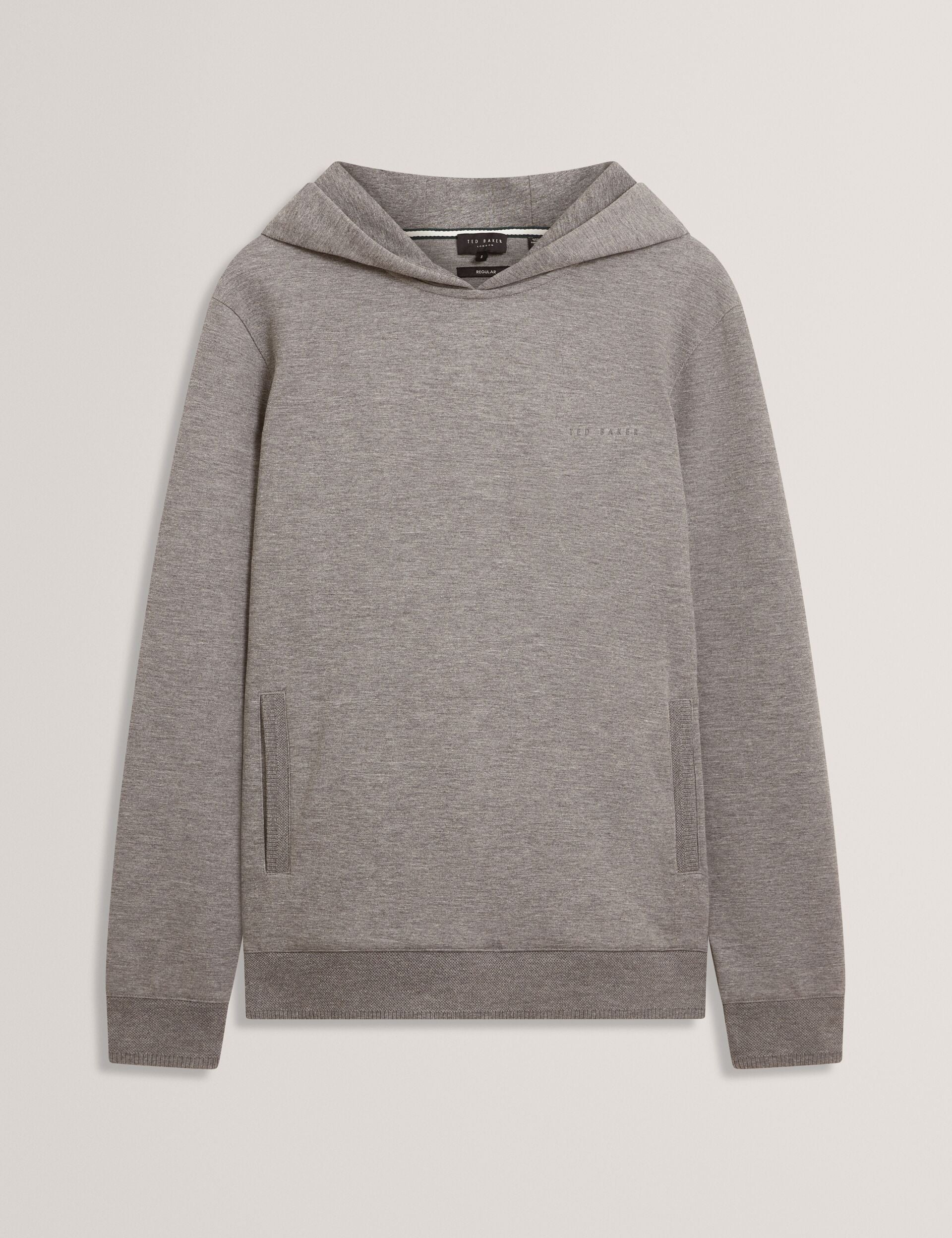Ted Baker Boids Honeycomb Trim Stretch Cotton Hoodie