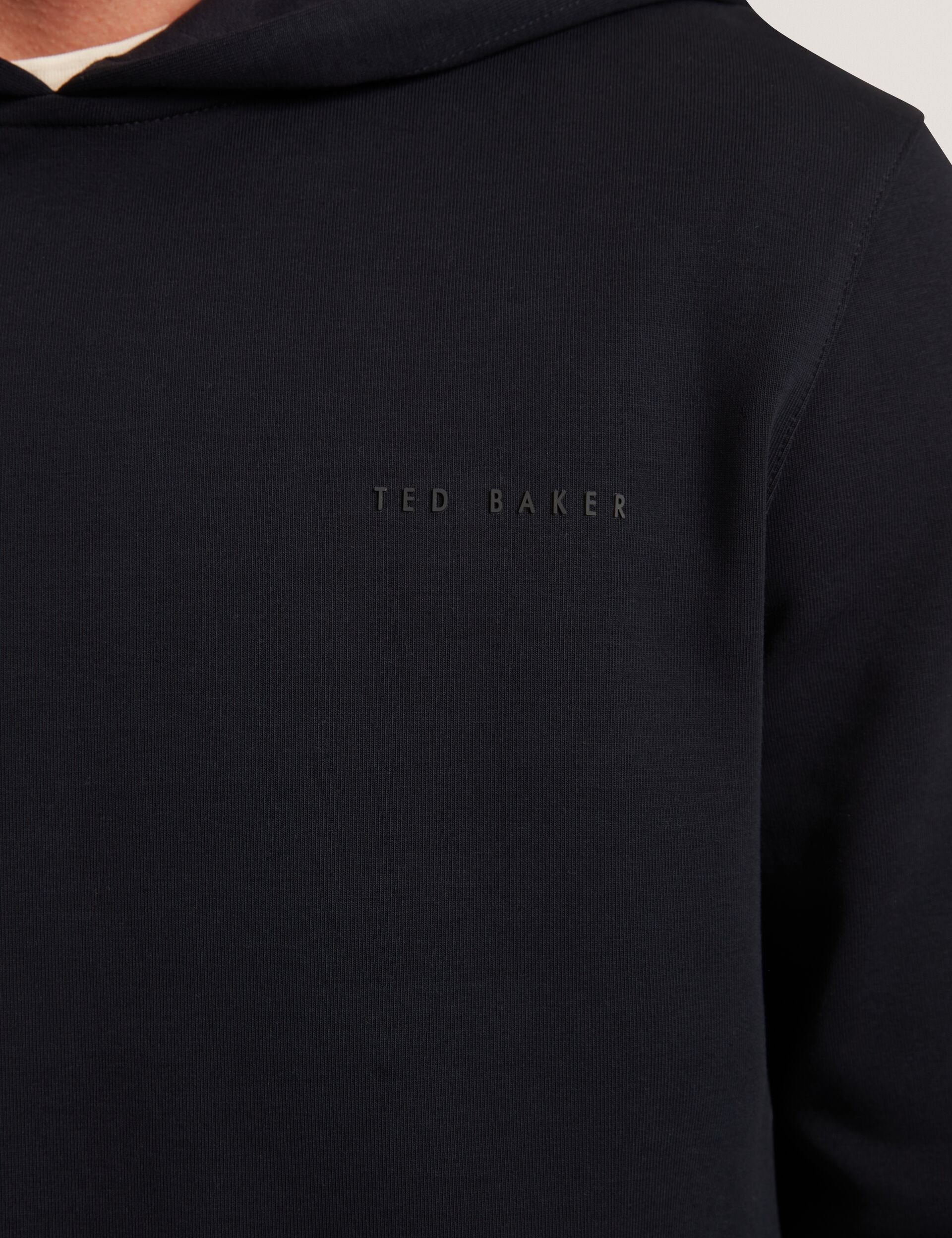 Ted Baker Boids Honeycomb Trim Stretch Cotton Hoodie