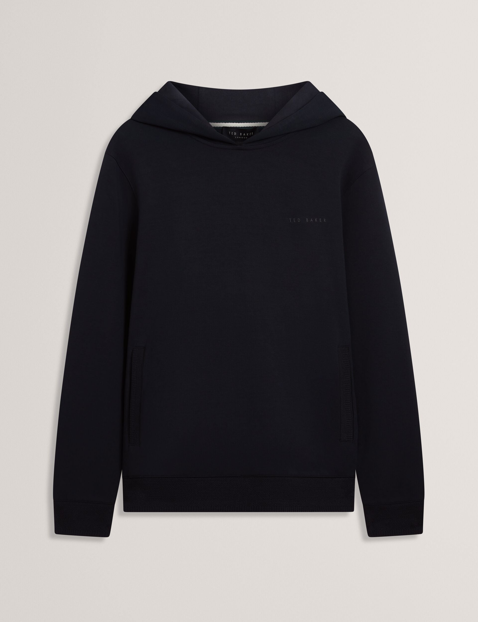 Ted Baker Boids Honeycomb Trim Stretch Cotton Hoodie