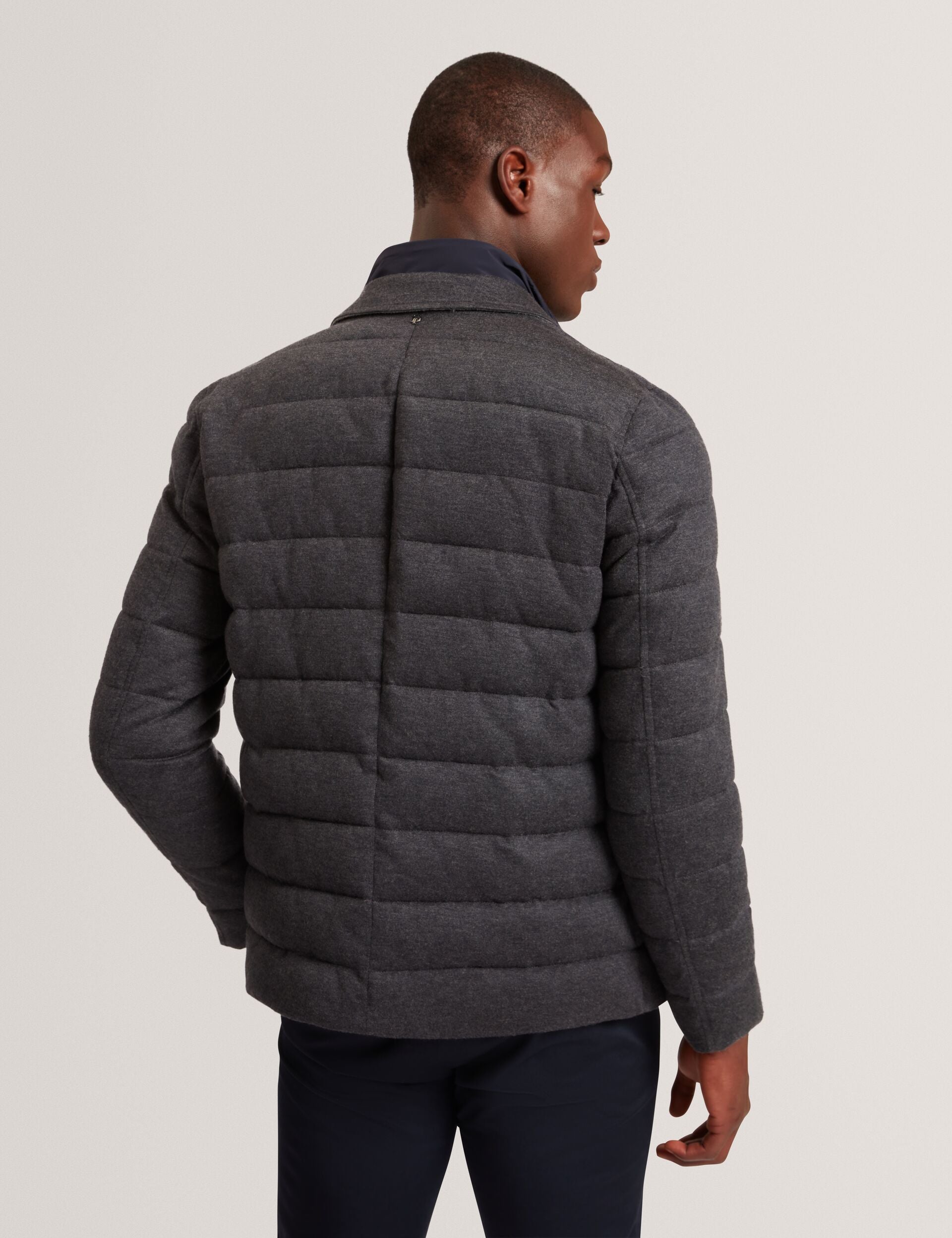 Ted Baker Gerome Quilted Blazer With High Neck Liner