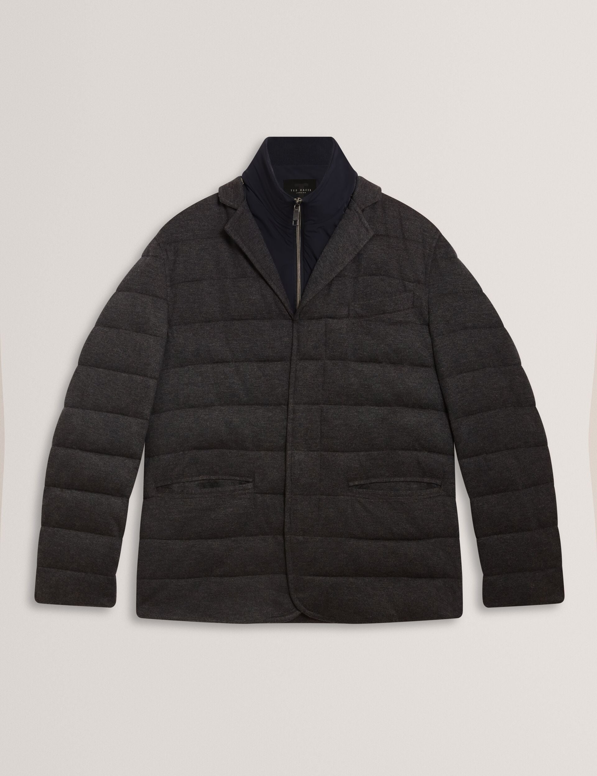 Ted Baker Gerome Quilted Blazer With High Neck Liner