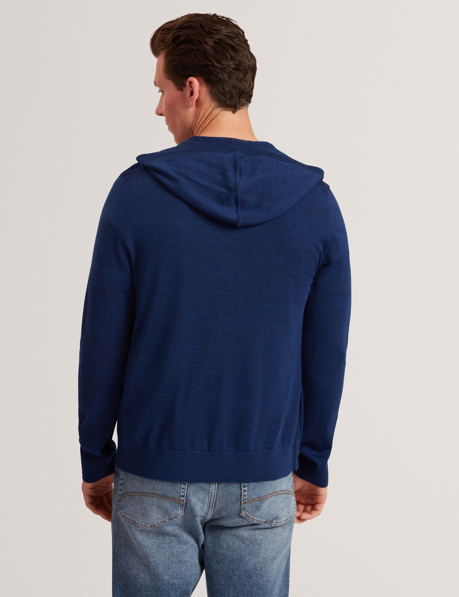 Ted Baker Tarence Merino Wool Knit Zipup Hoodie