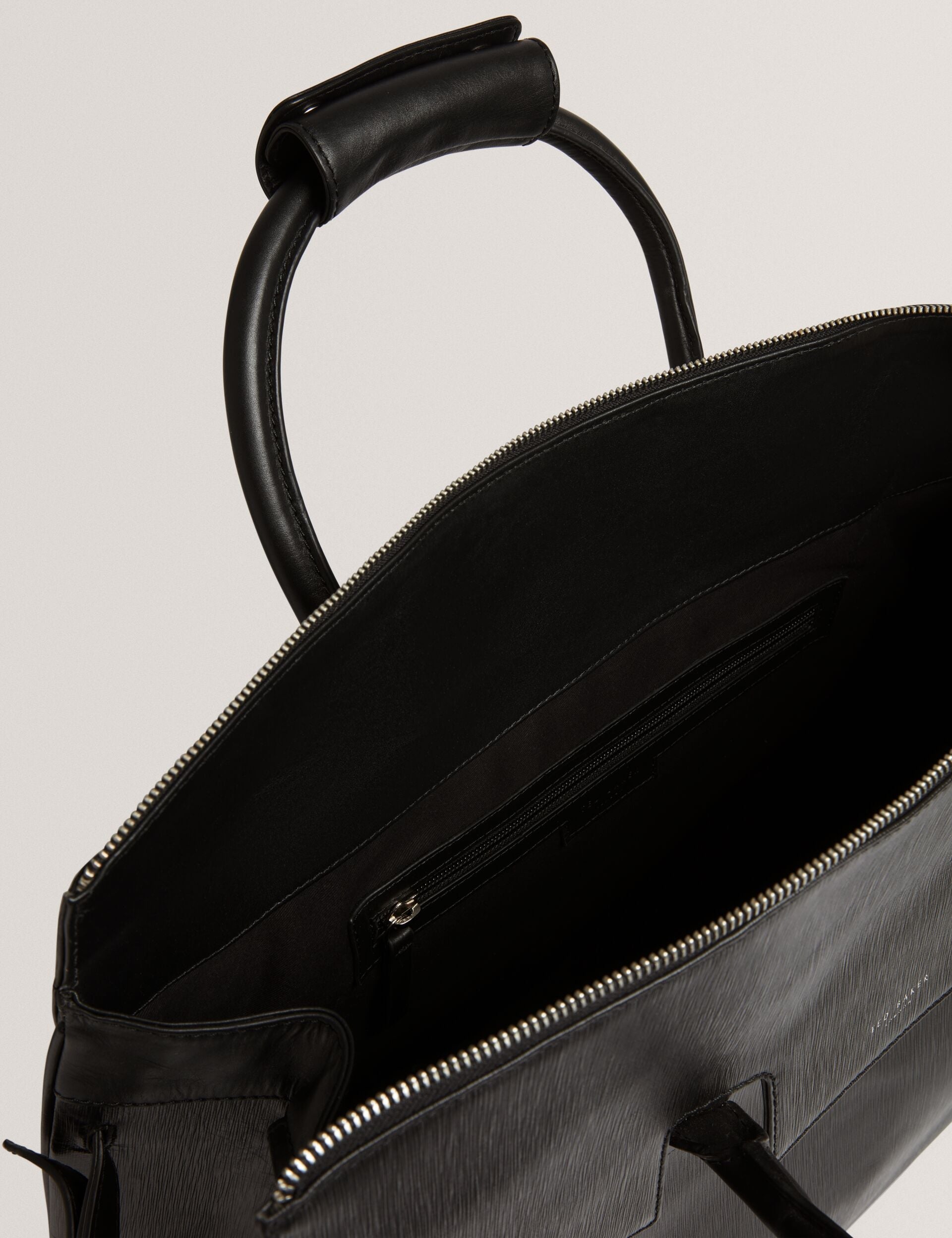 Ted Baker Bakers Bark Grained Leather Weekend Travel Bag
