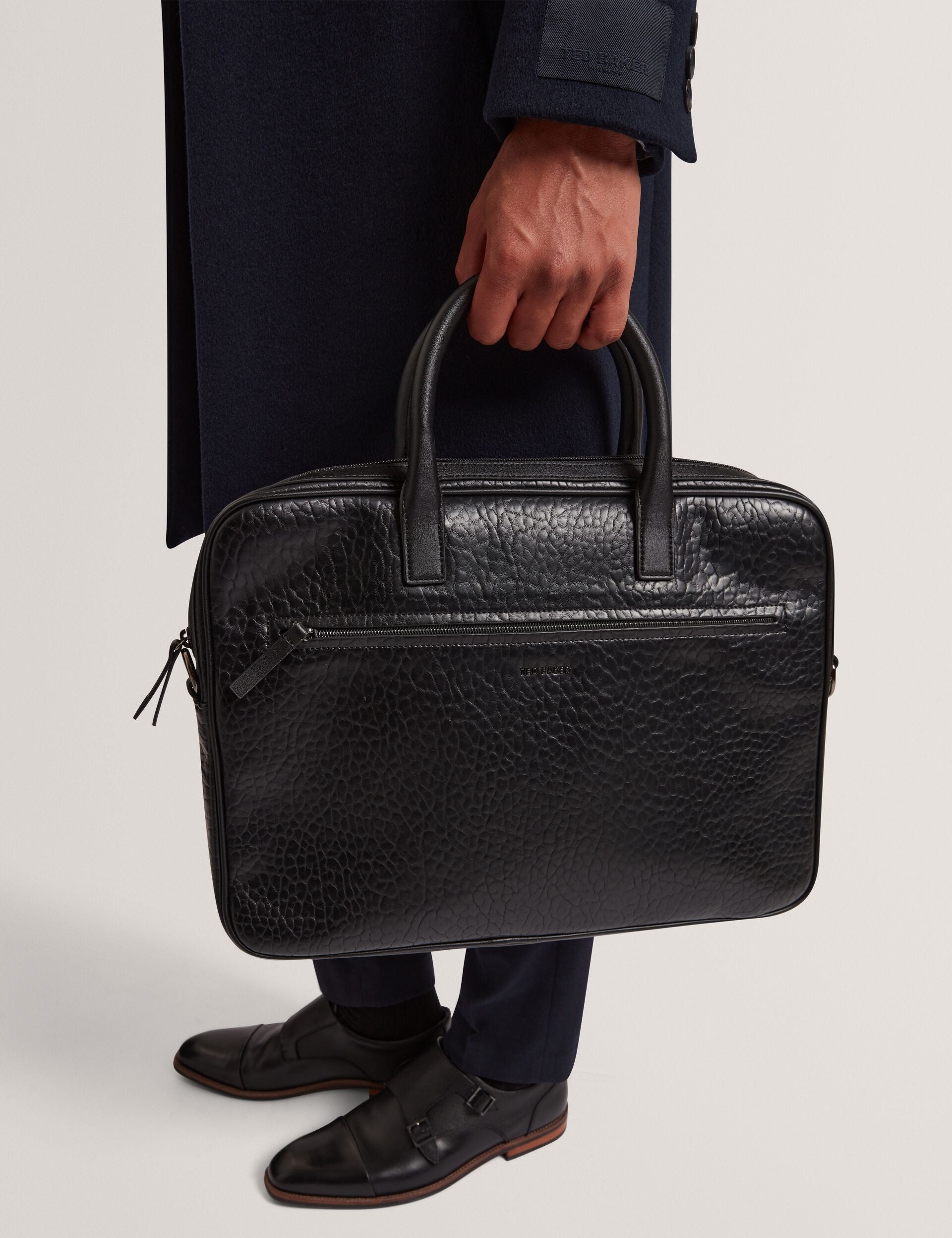 Ted Baker Pedrro 15Inch Pebbled Faux Leather Laptop Bag
