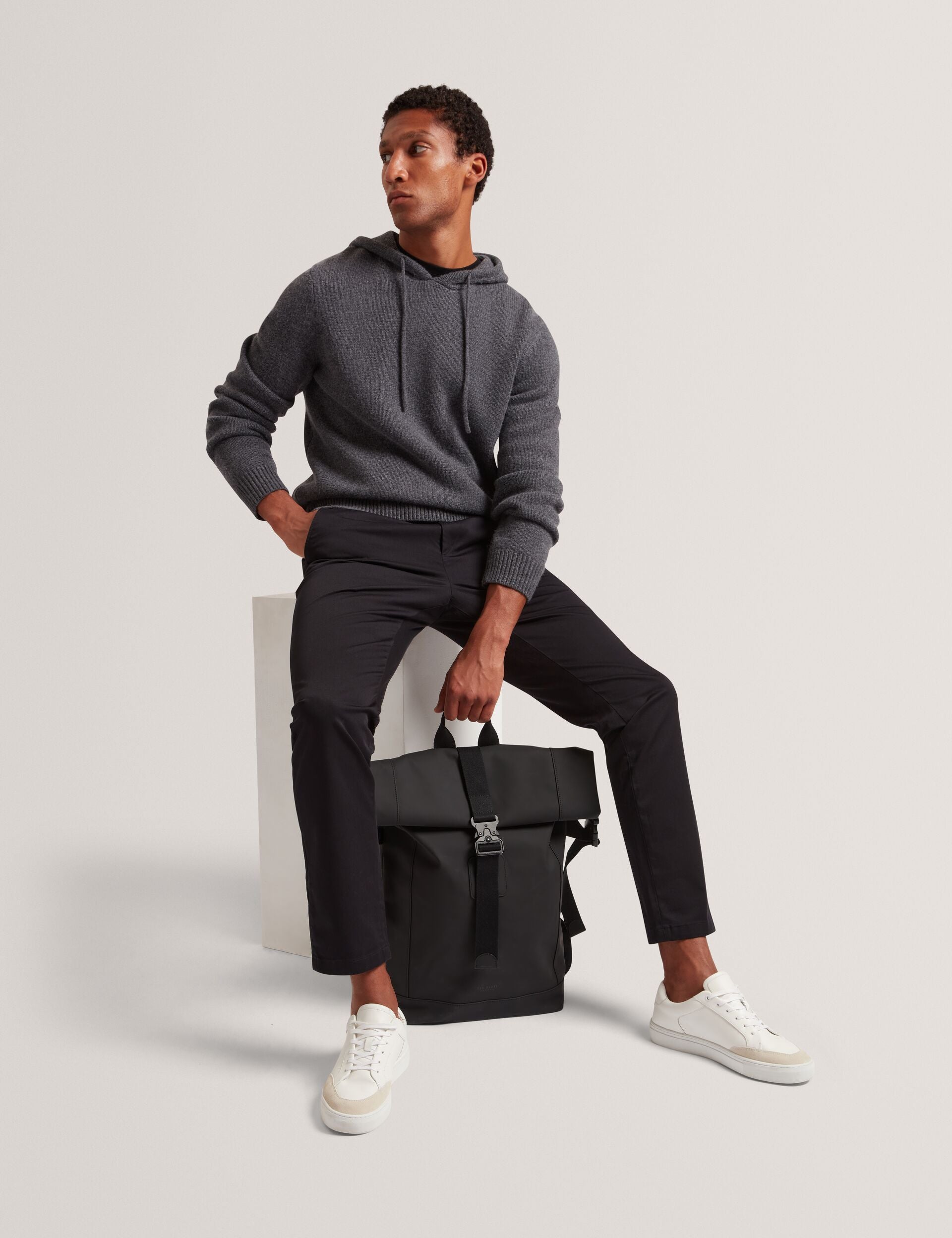 Ted Baker Rivers Rubberised Pu Roll Top Backpack