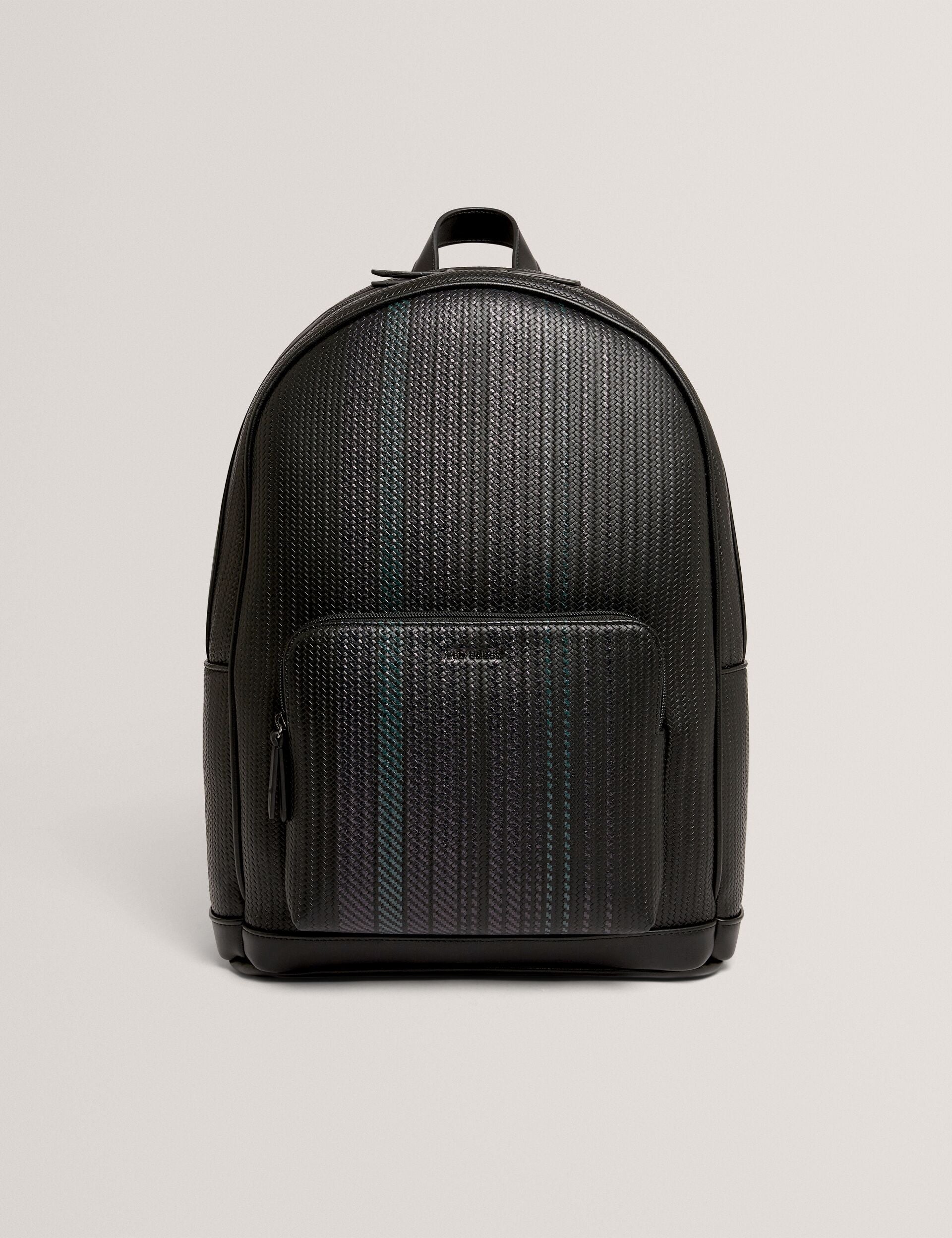 Ted Baker Waliis Striped Woven Texture Pu Backpack