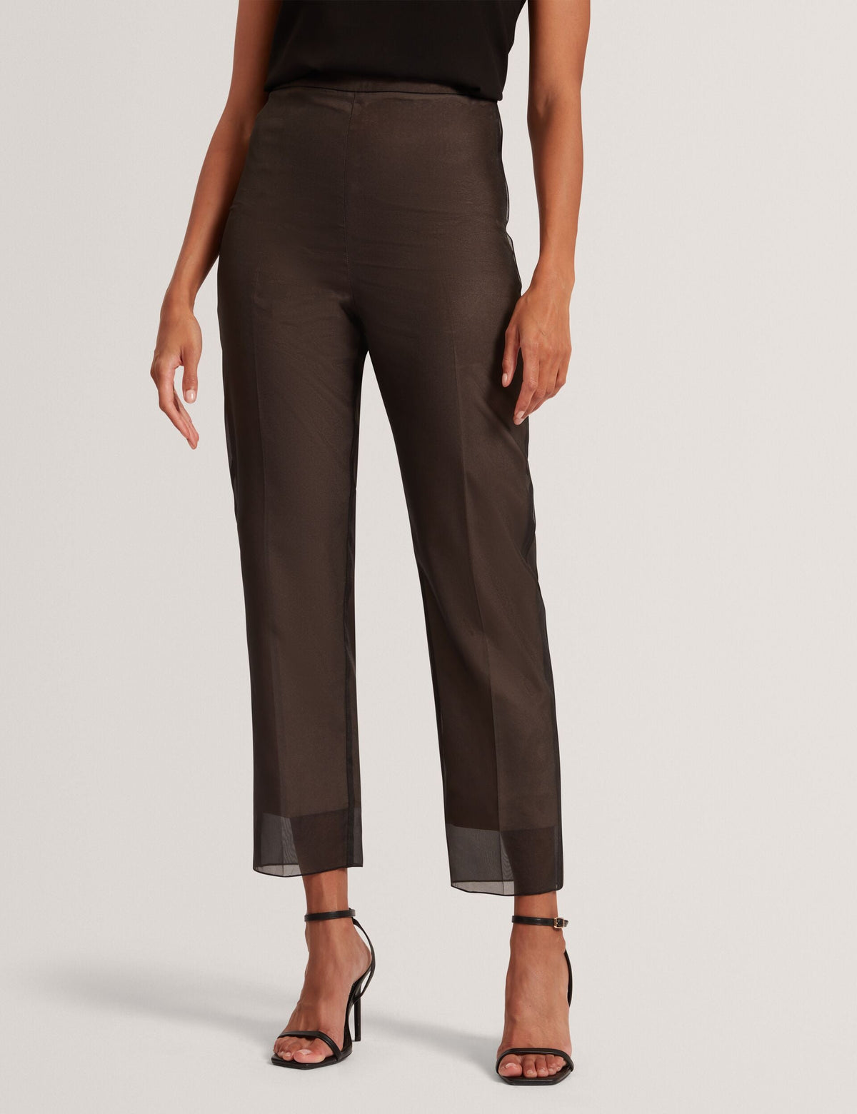 Ted Baker Nubiaat Organza Overlay Slim Leg Tailored Trousers Women's