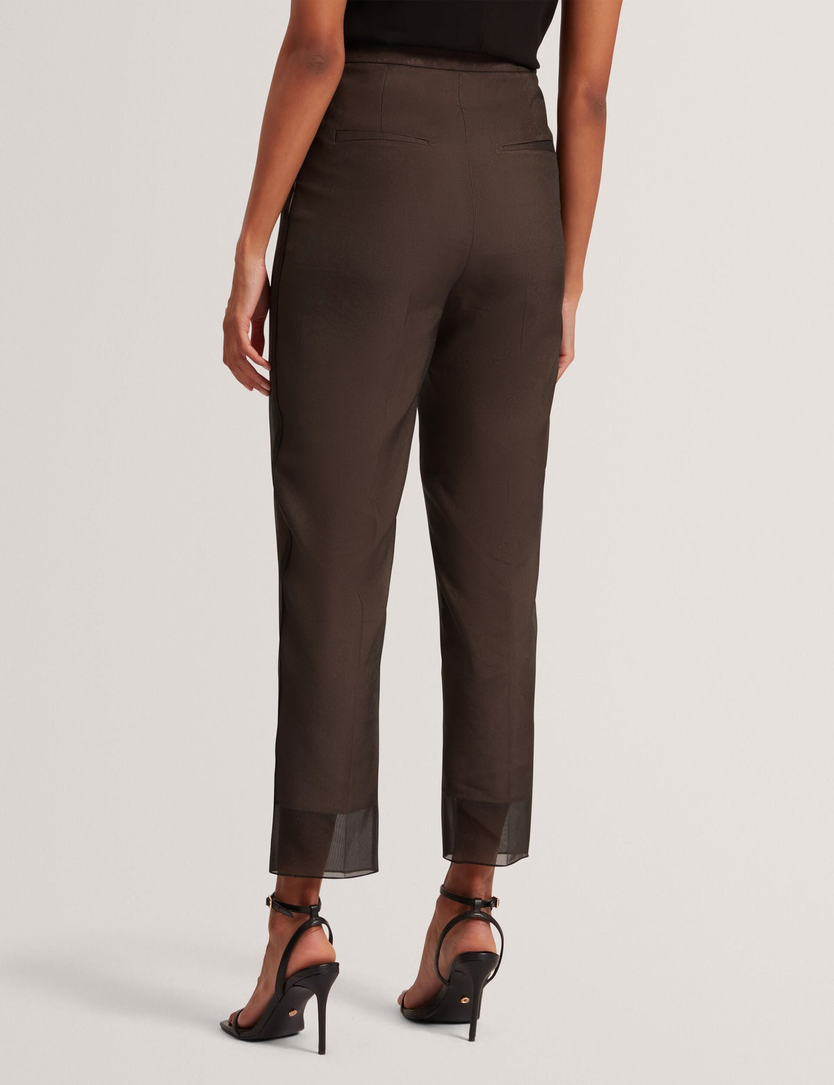 Ted Baker Nubiaat Organza Overlay Slim Leg Tailored Trousers Women's
