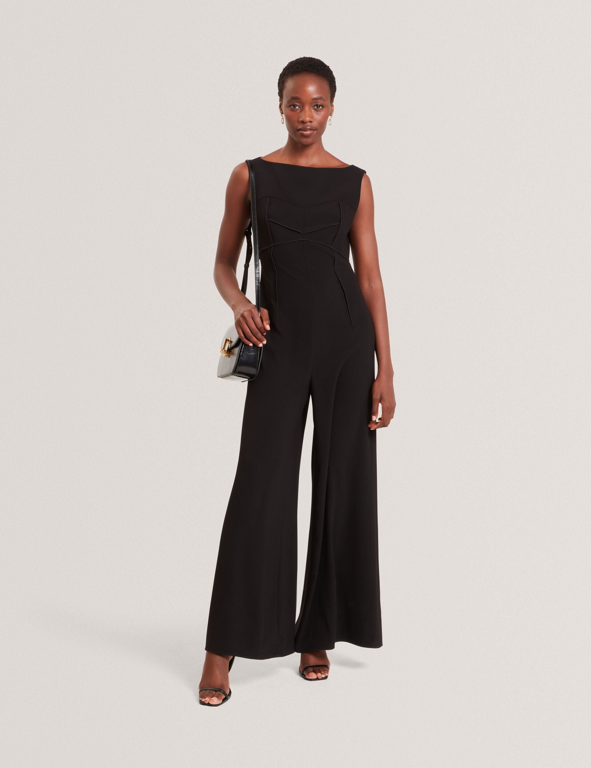 Ted Baker Liivia Corset Detail Sleeveless Wide Leg Jumpsuit Women's