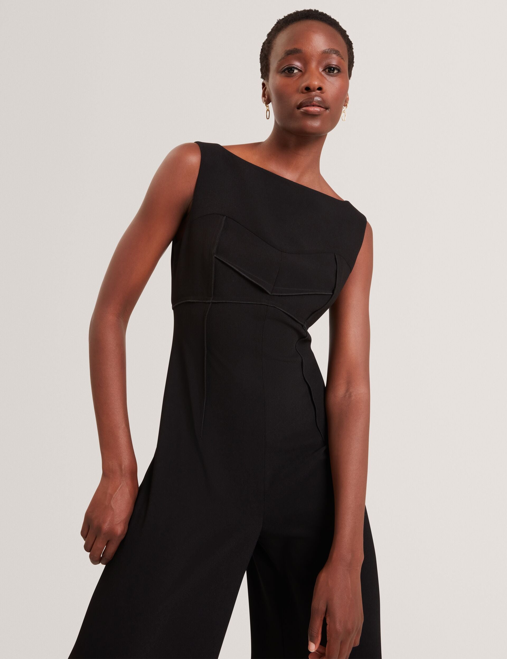 Ted Baker Liivia Corset Detail Sleeveless Wide Leg Jumpsuit Women's
