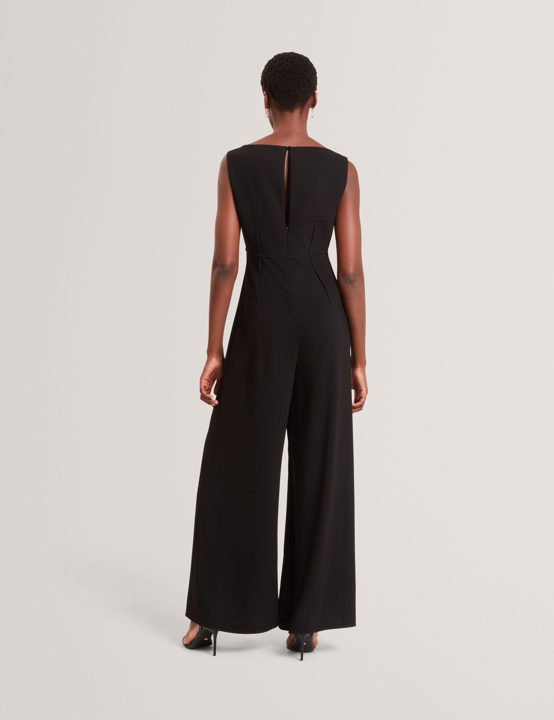 Ted Baker Liivia Corset Detail Sleeveless Wide Leg Jumpsuit Women's