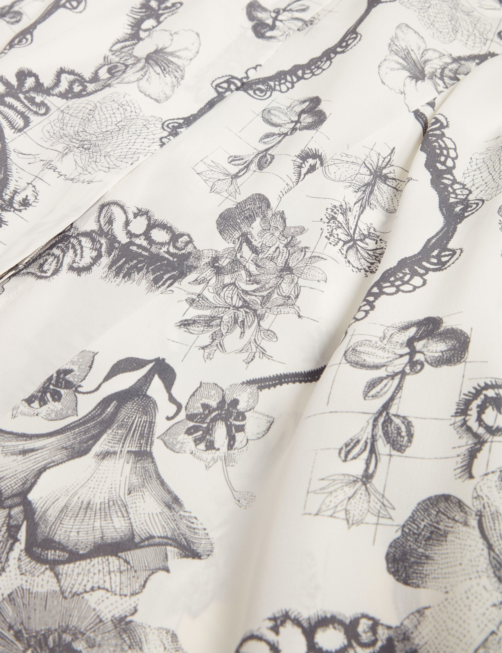 Ted Baker White Nottingham Lace Print Midi Shirt Dress Women's