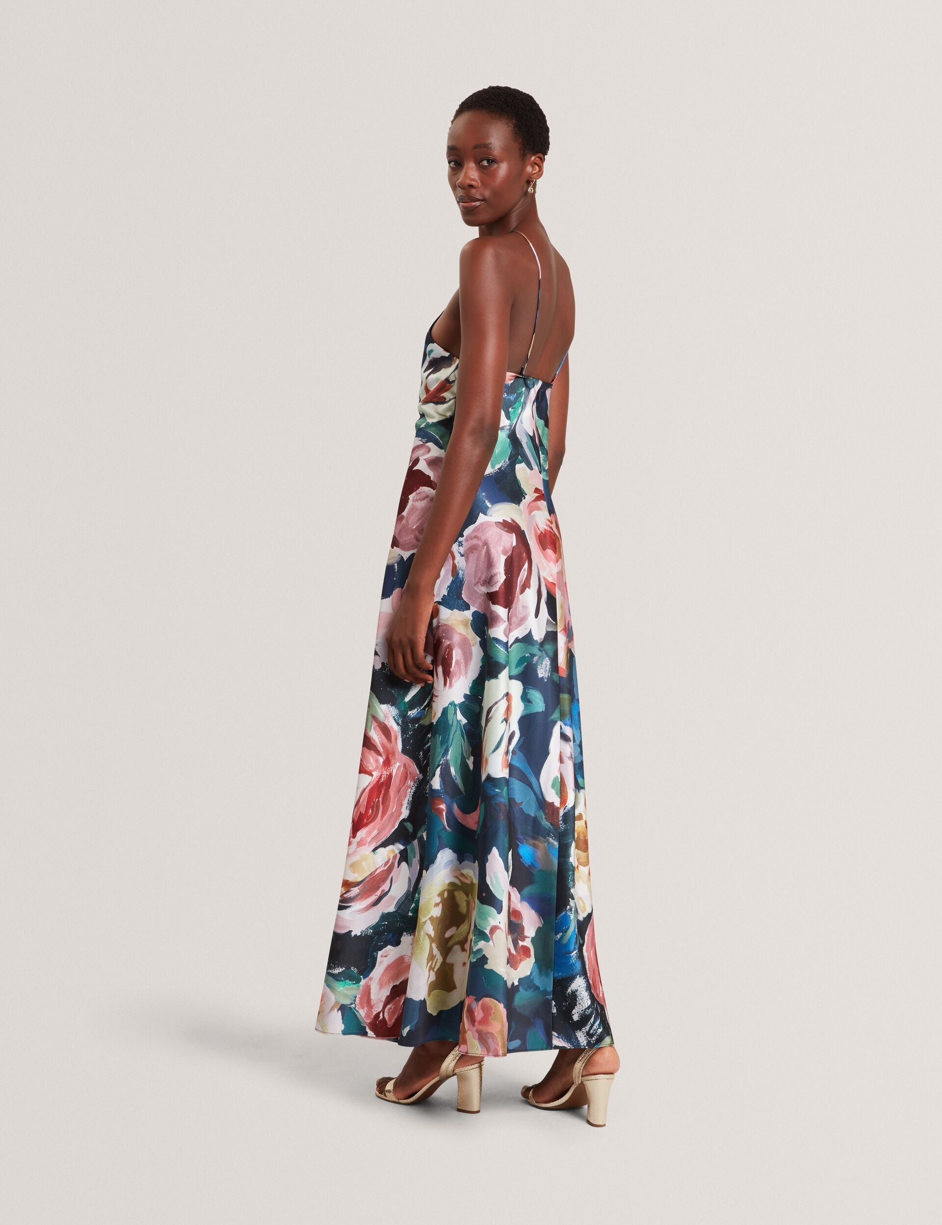 Ted Baker Amarri Rose Print Halterneck Maxi Dress Women's