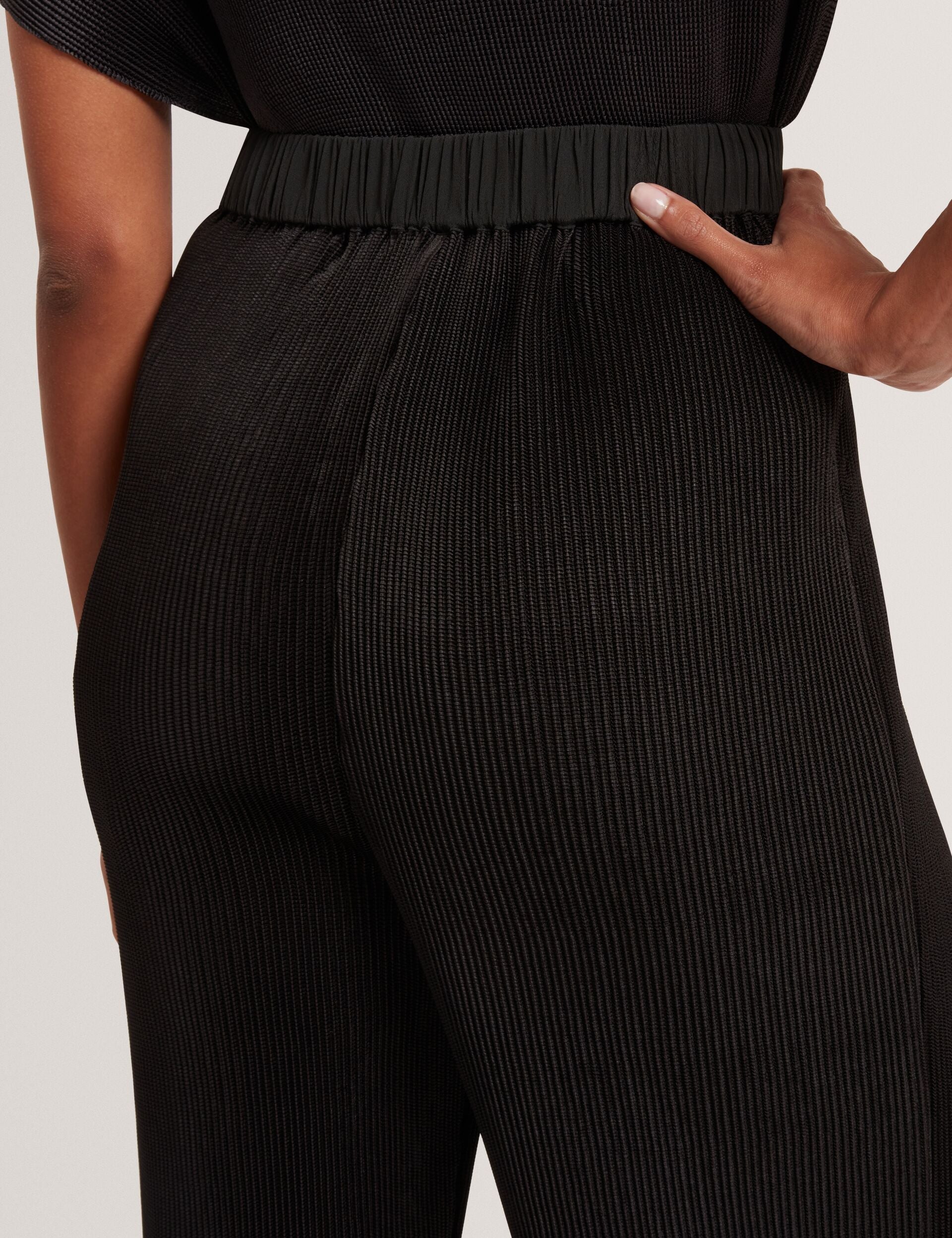 Ted Baker Narela Plisse Pullon Wide Leg Trousers Women's
