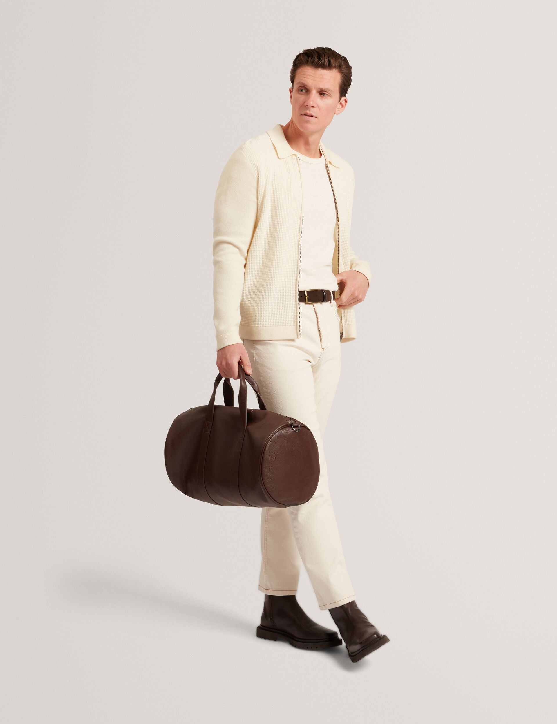 Ted Baker Fenrys Waffle Knit Zipthrough Jumper