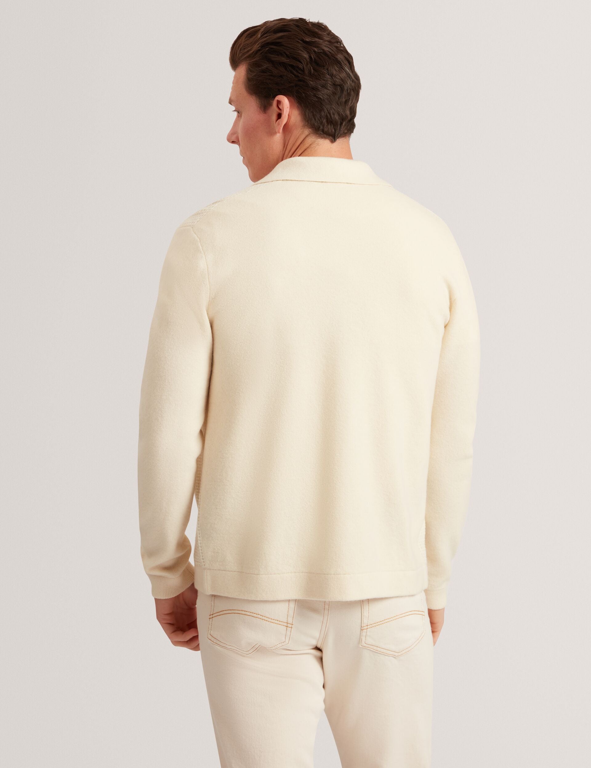 Ted Baker Fenrys Waffle Knit Zipthrough Jumper