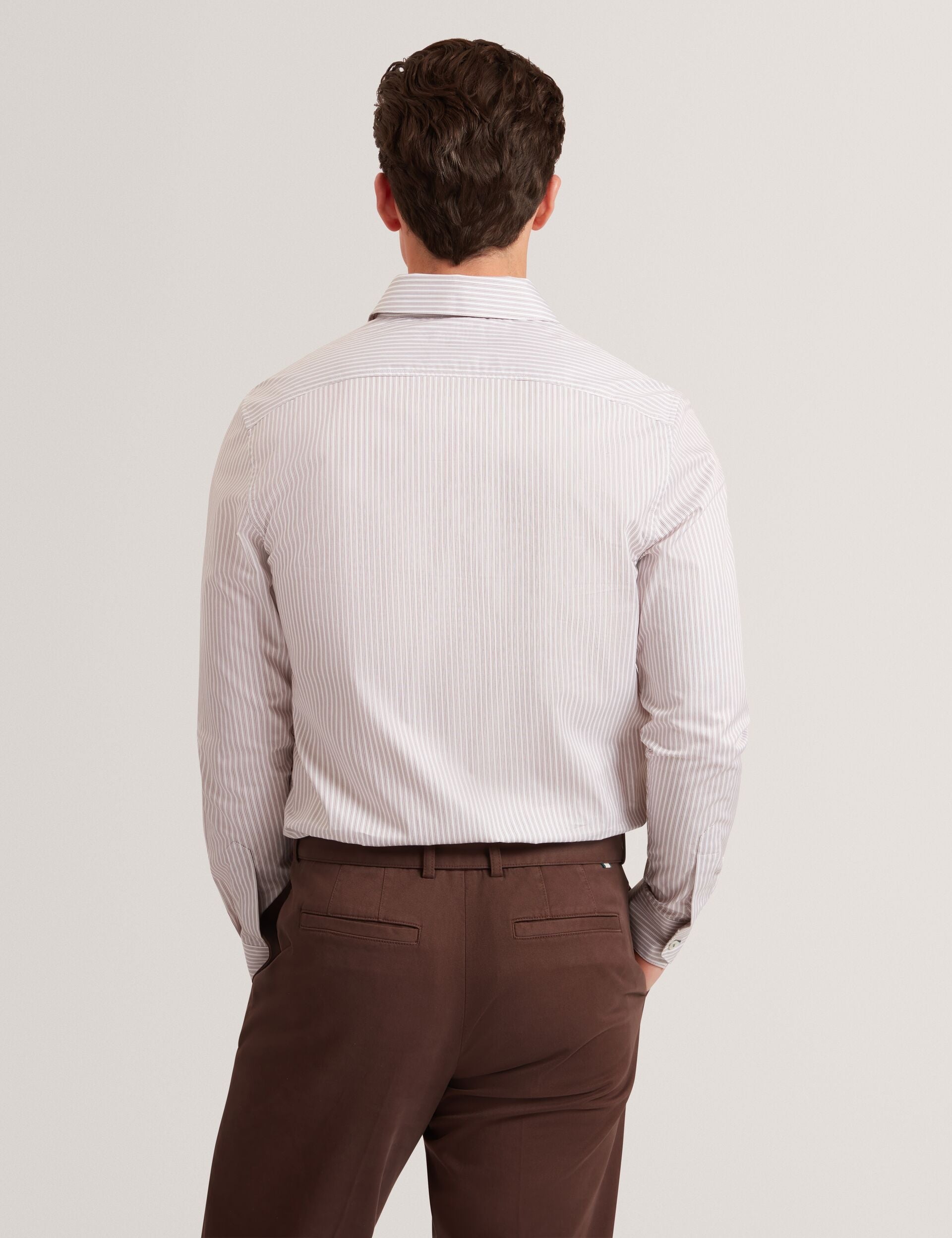 Ted Baker Sohoe Striped Cotton Long Sleeve Shirt