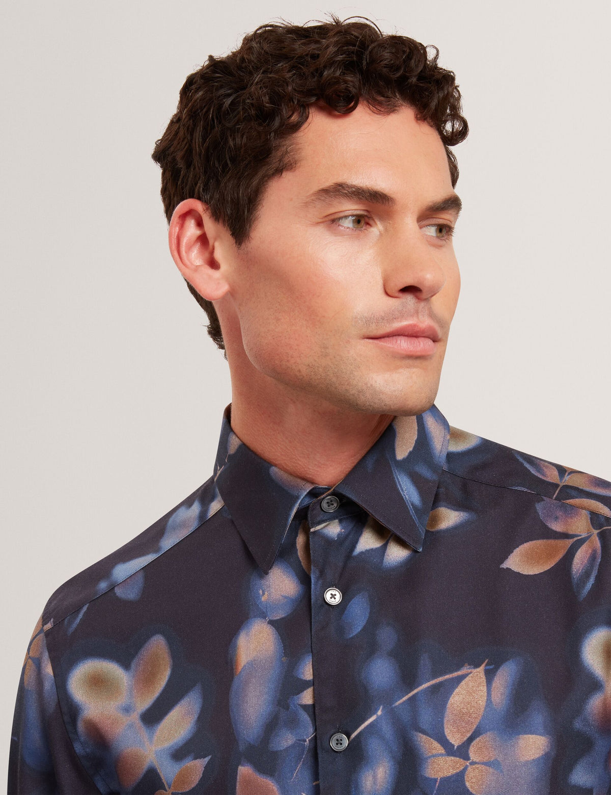 Ted Baker Kalmill Photograhic Leaf Print Regular Fit Shirt