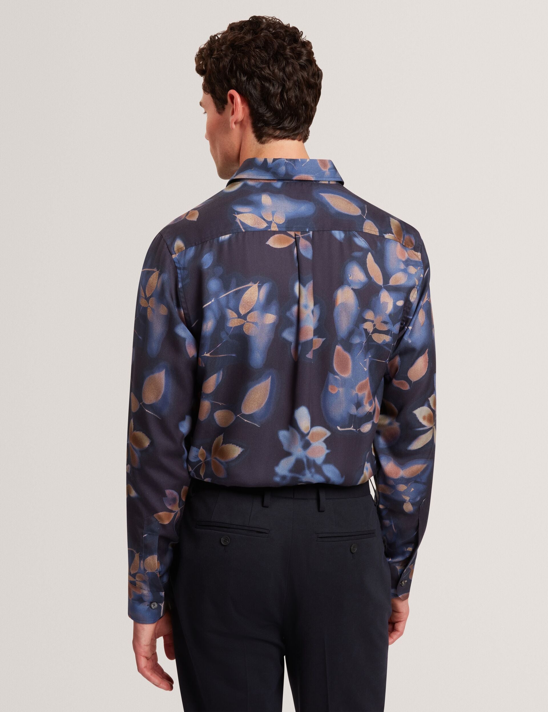Ted Baker Kalmill Photograhic Leaf Print Regular Fit Shirt