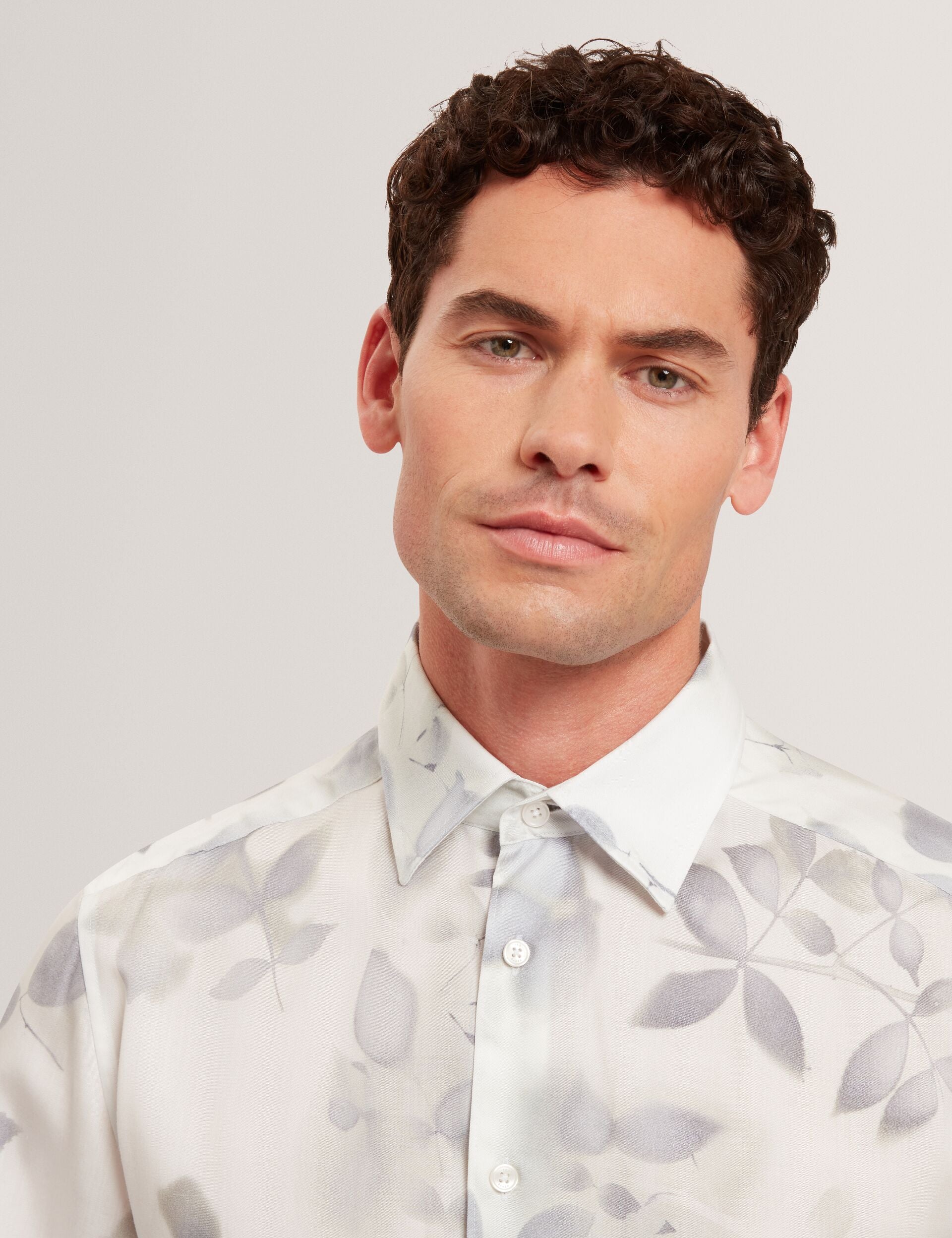 Ted Baker Kalmill Photograhic Leaf Print Regular Fit Shirt