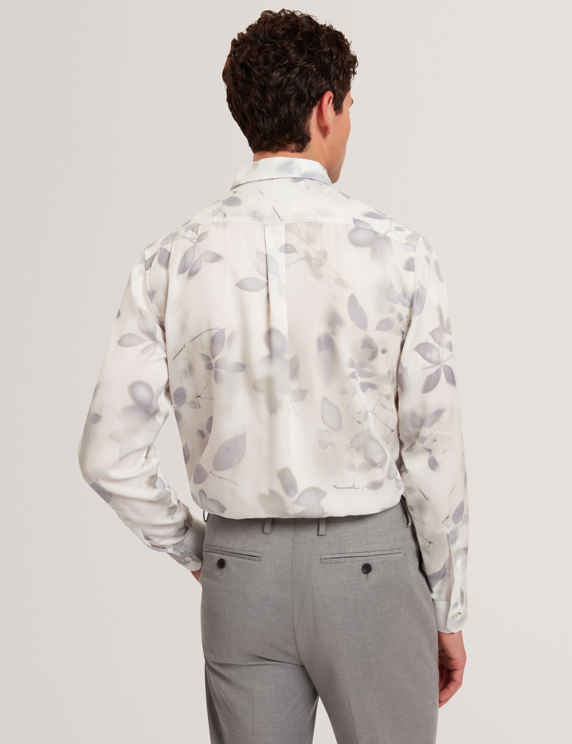 Ted Baker Kalmill Photograhic Leaf Print Regular Fit Shirt