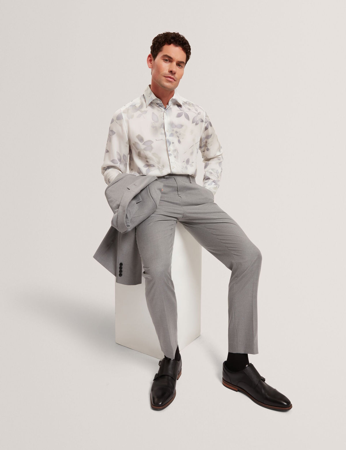 Ted Baker Kalmill Photograhic Leaf Print Regular Fit Shirt