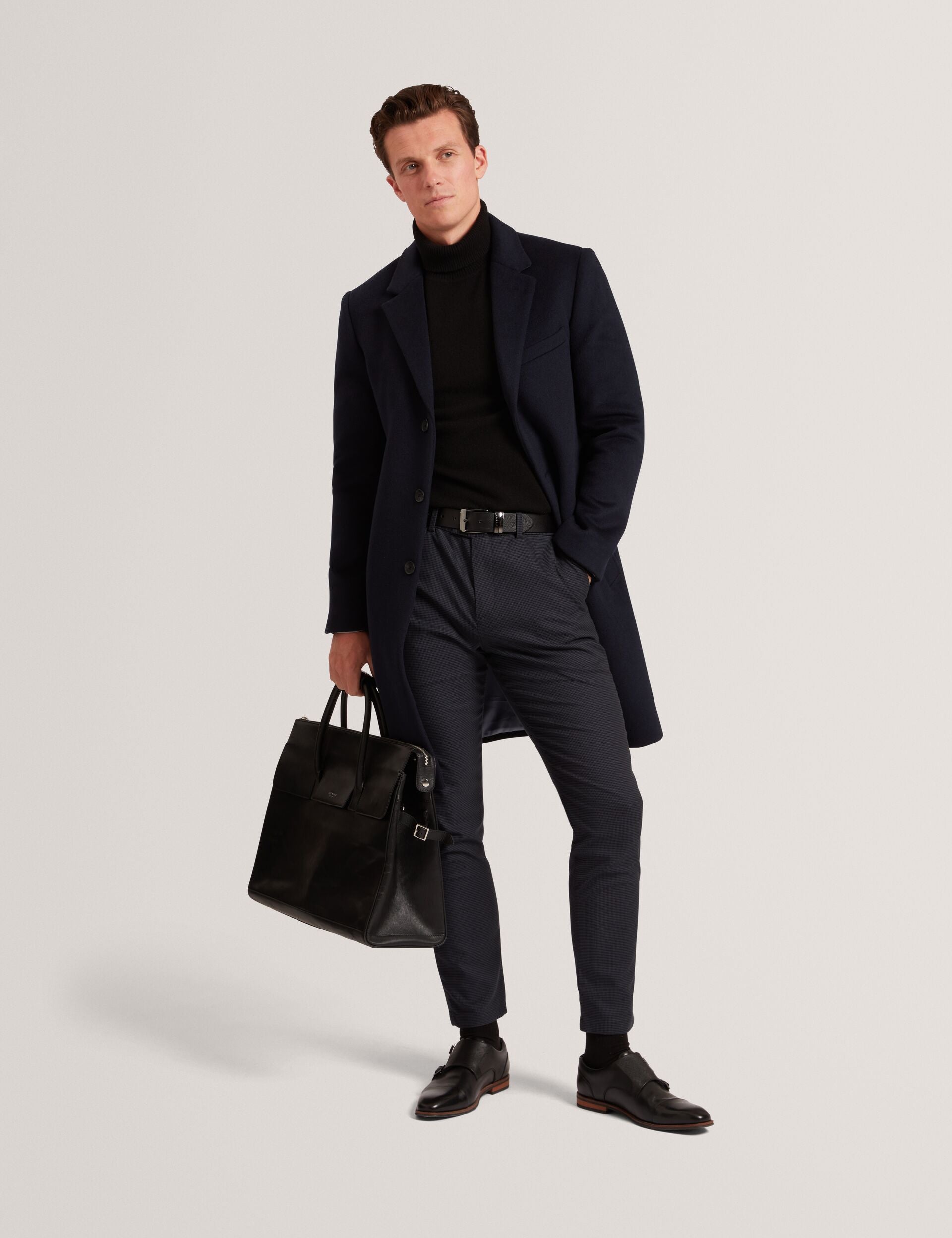 Ted Baker Brunit Slim Fit Puppytooth Check Trousers