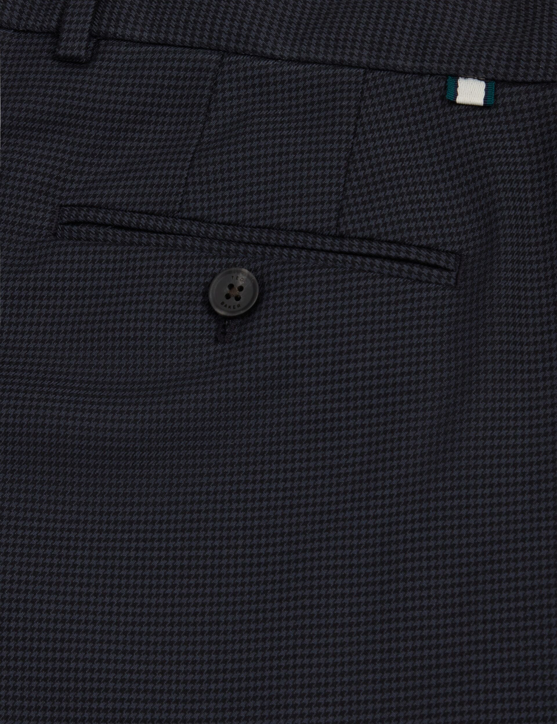 Ted Baker Brunit Slim Fit Puppytooth Check Trousers