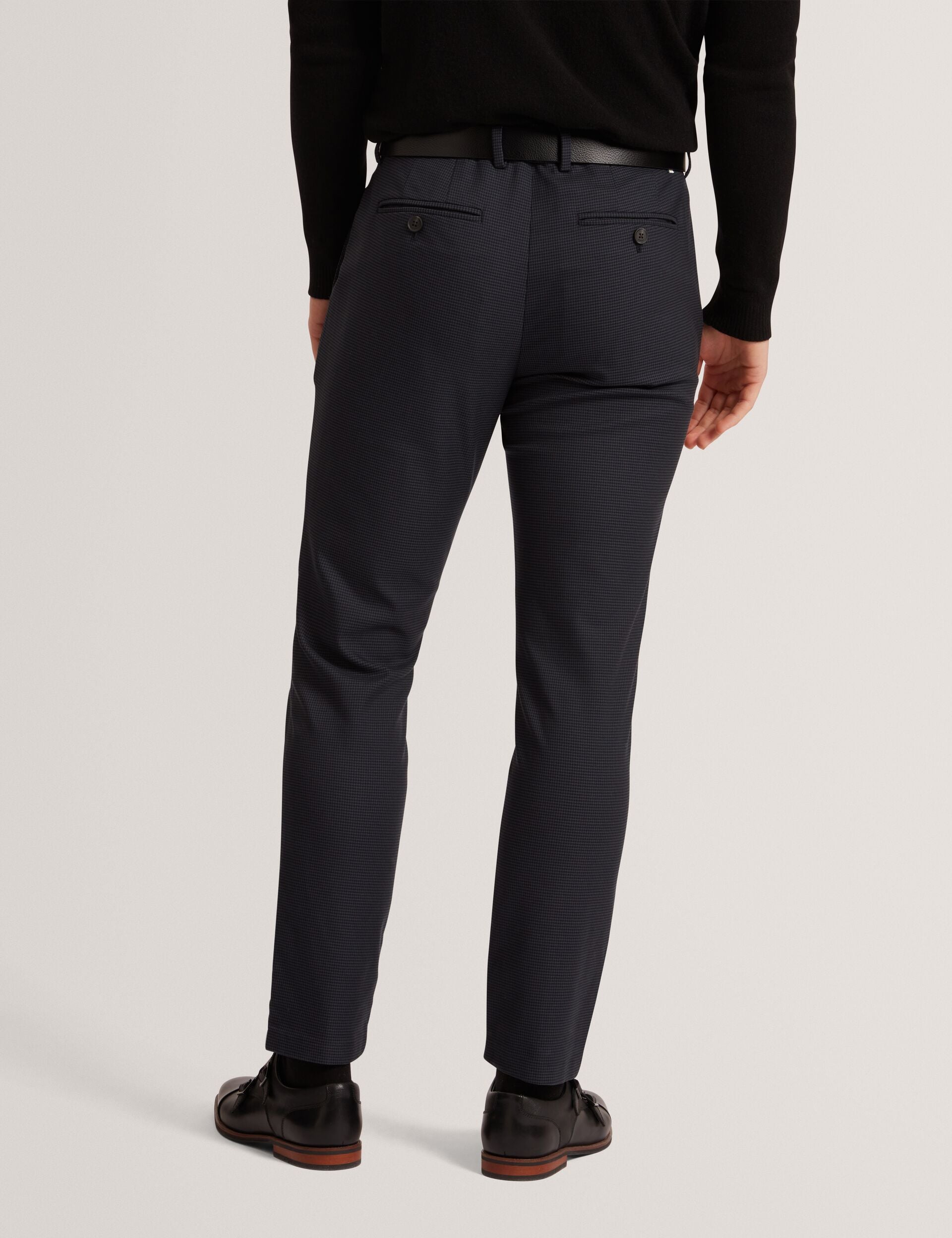 Ted Baker Brunit Slim Fit Puppytooth Check Trousers