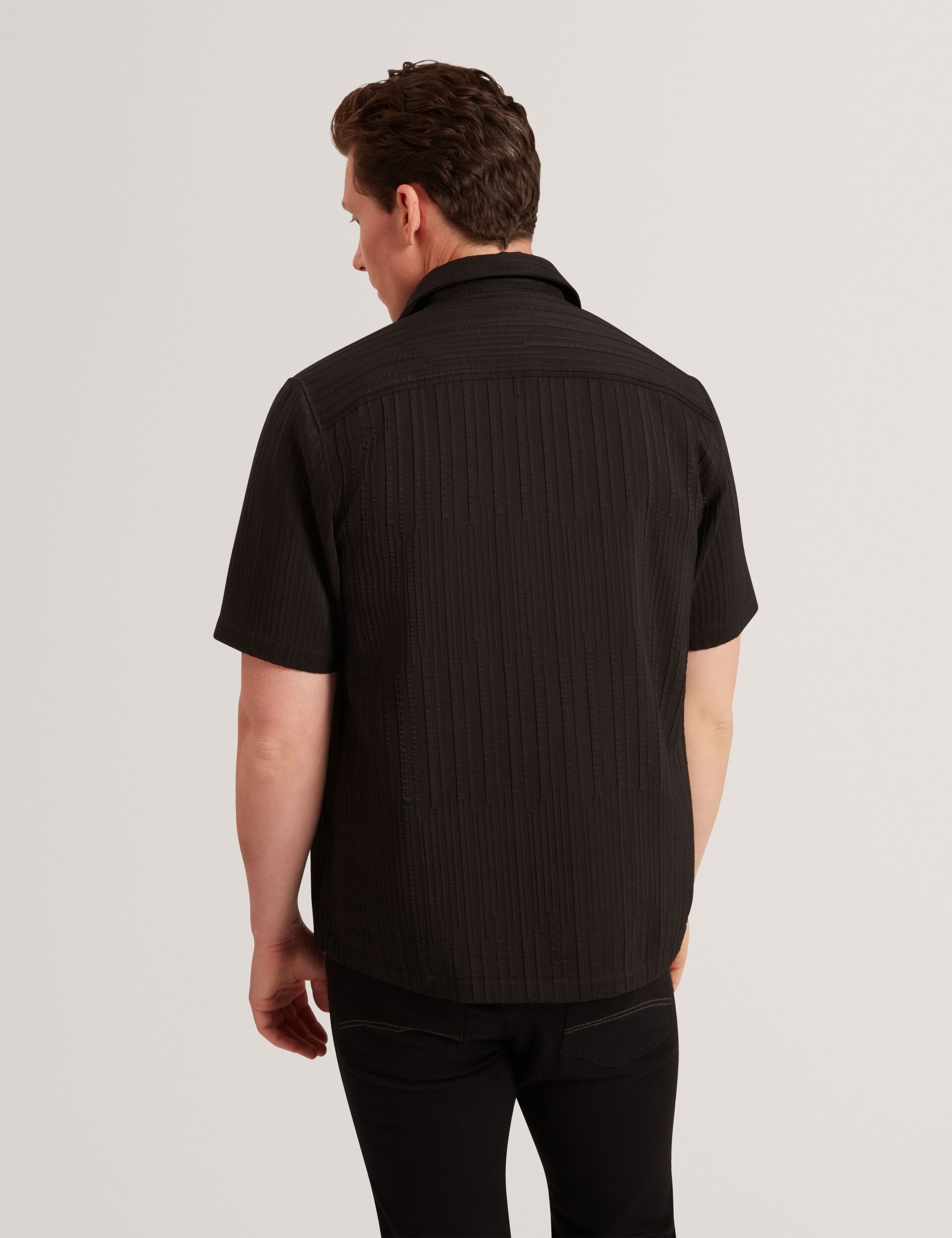 Ted Baker Bandile Relaxed Fit Textured Stripe Shirt