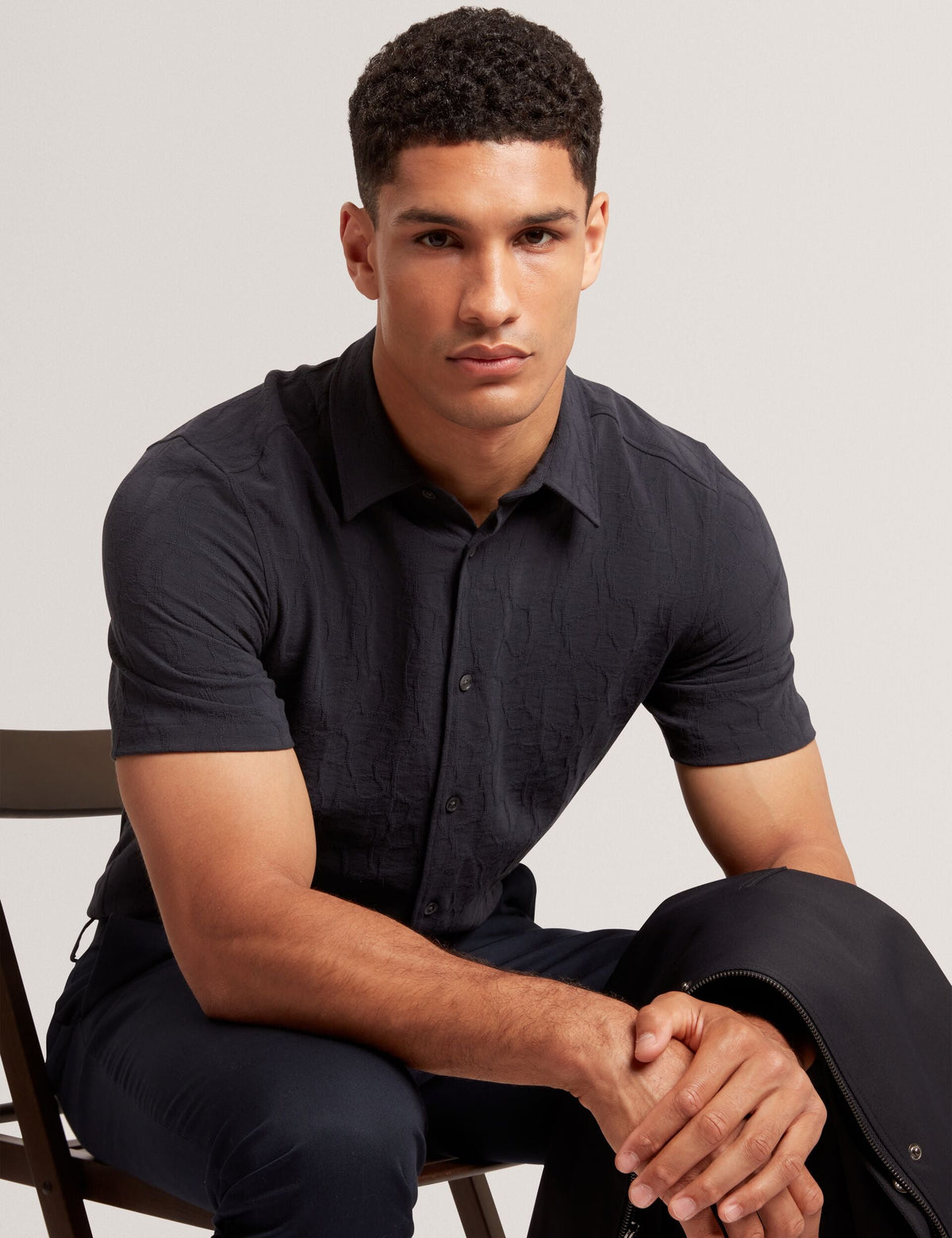 Ted Baker Chipi Relaxed Fit Jacquard Texture Shirt