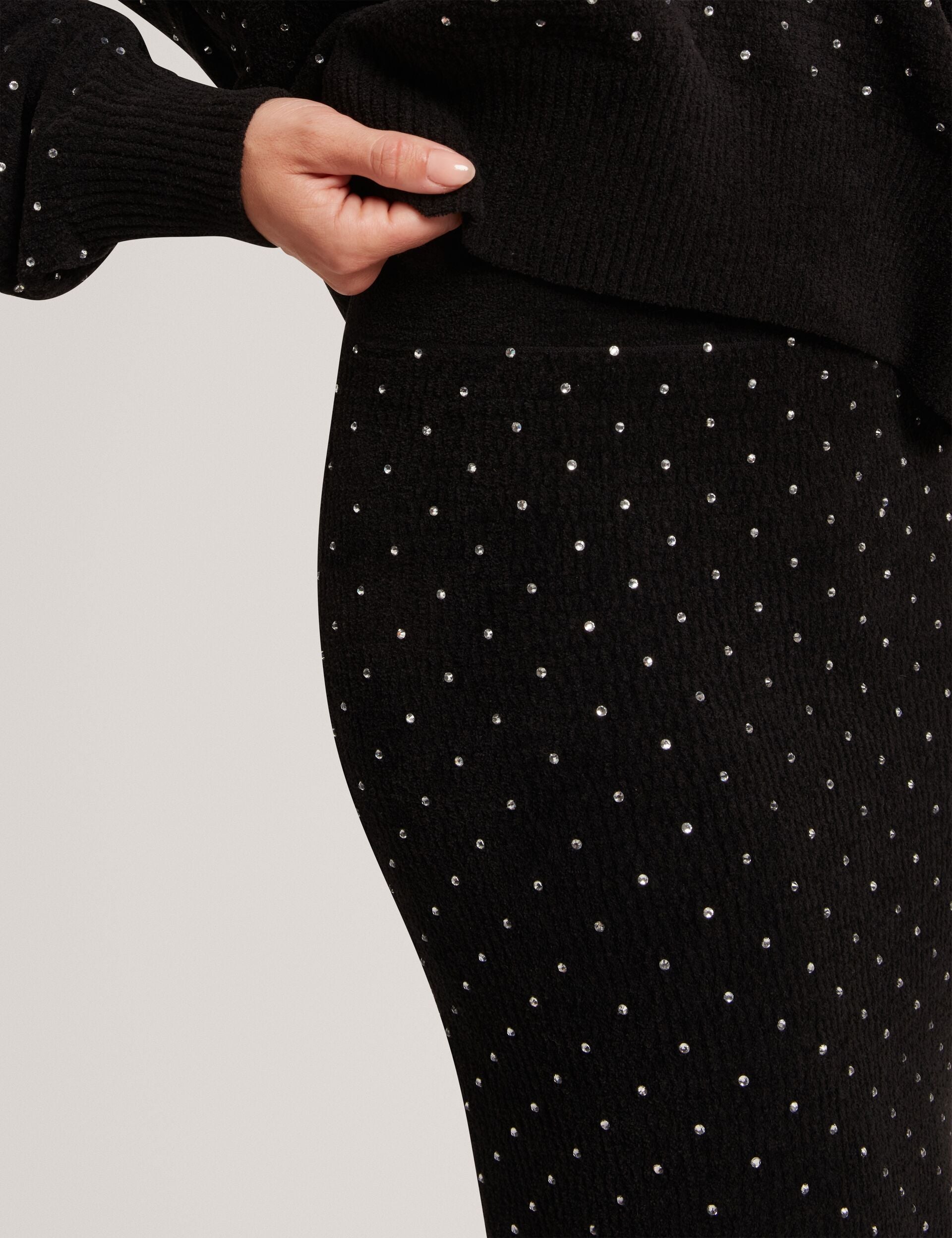 Ted Baker Keata Diamante Embellished Chenille Knit Tube Skirt Women's
